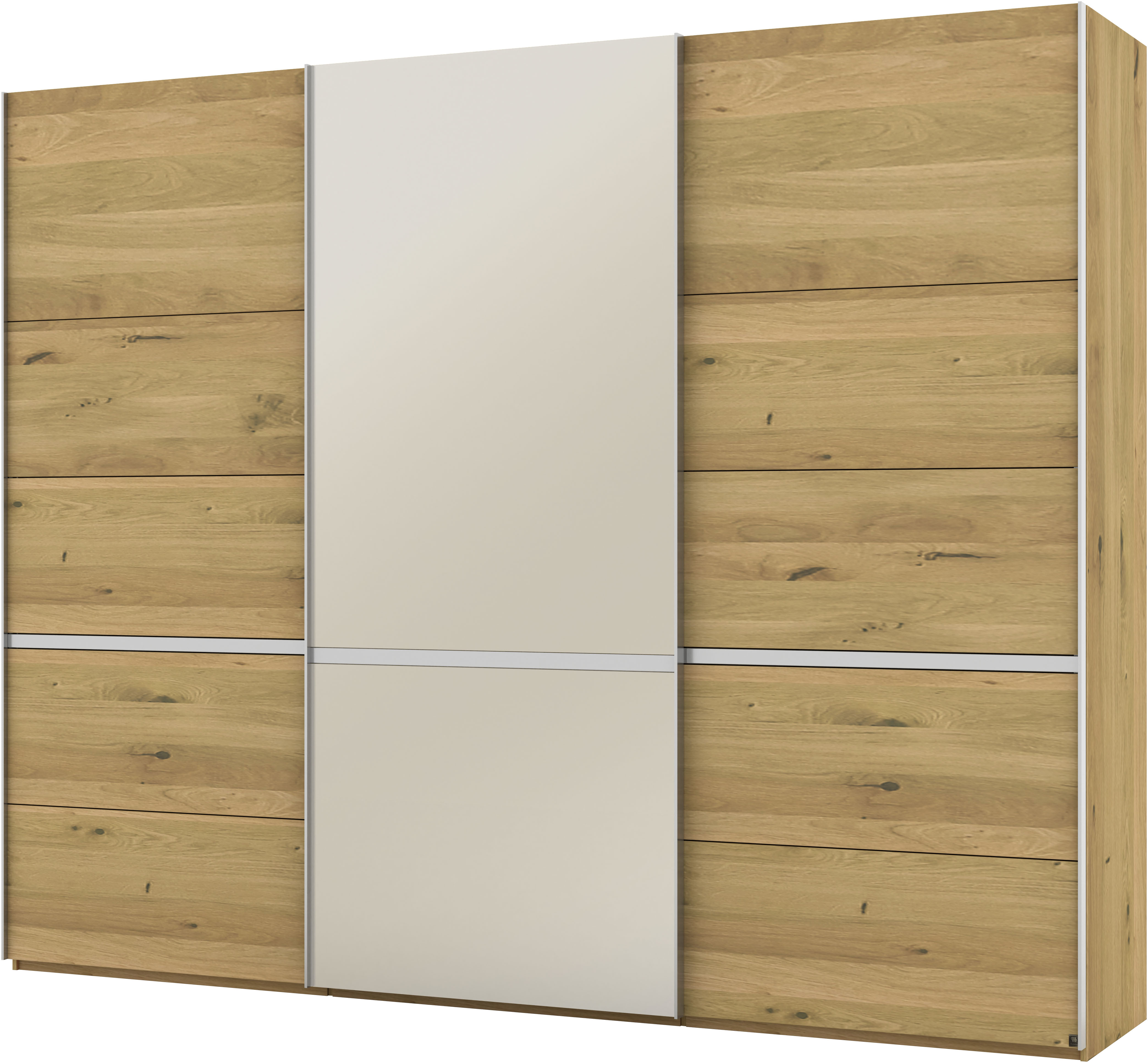 Thumbnail - Musterring Schwebetürenschrank "Savona, Kleiderschrank, Schrank, Garderobe, mit Schiebetüren" Teilmassiv Bianco-Eiche, m...