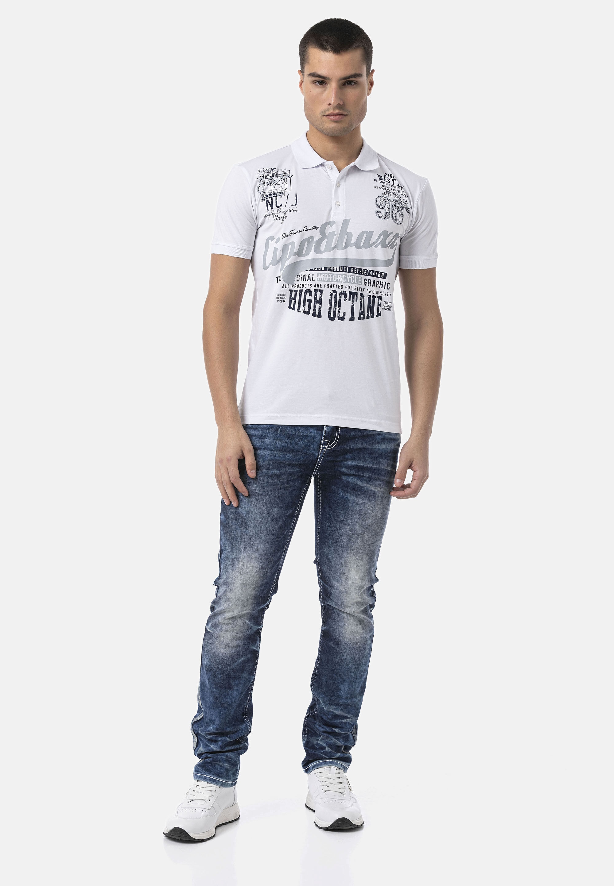 Cipo & Baxx T-Shirt »CT794« Markanten Schriftzüge