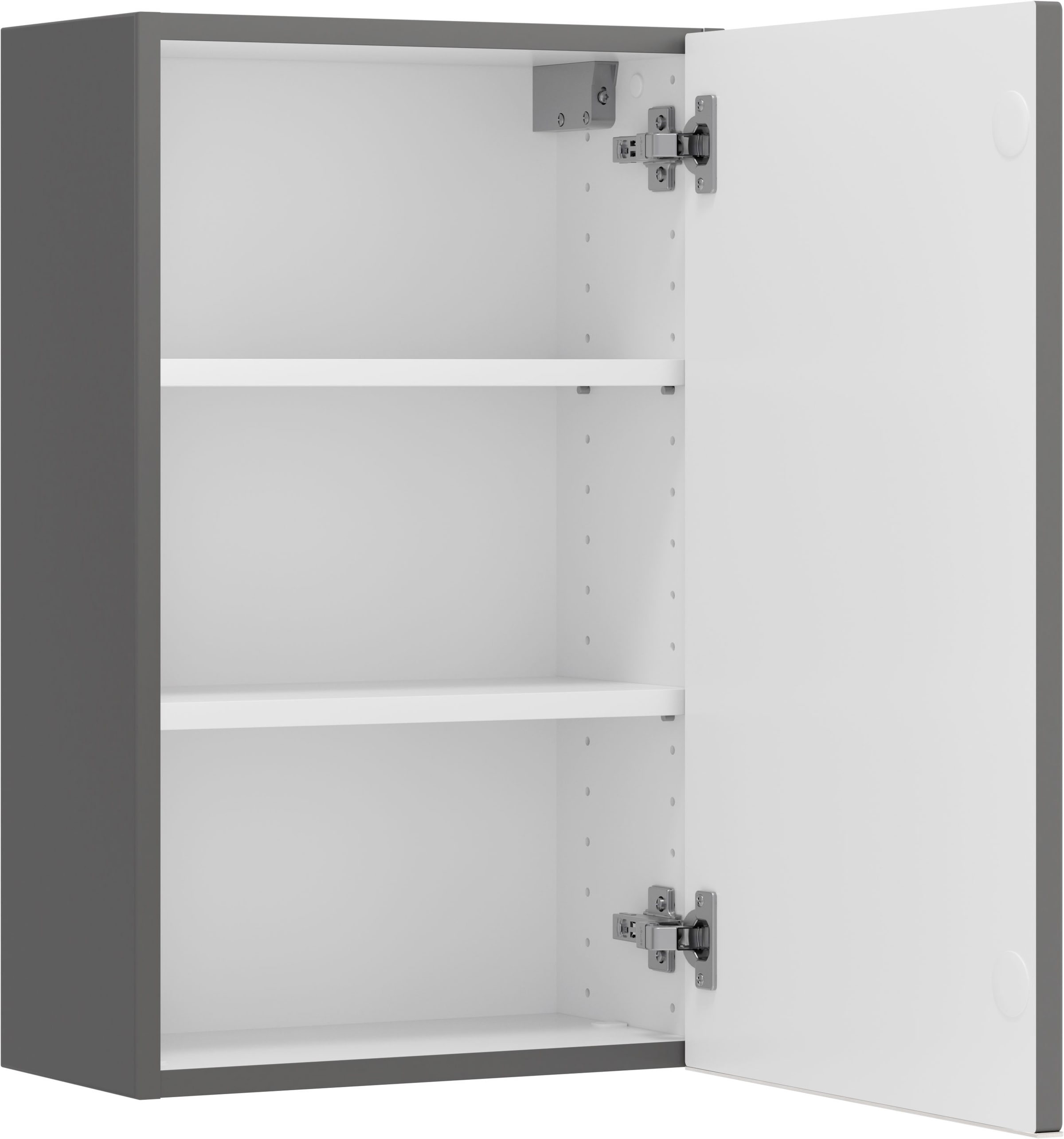 welltime Hängeschrank »TRIENT, Hängeschrank 40 cm, gedämpfte Scharniere« onyx-grey, gedämpfte Tür, verstellbare Einlegeböden
