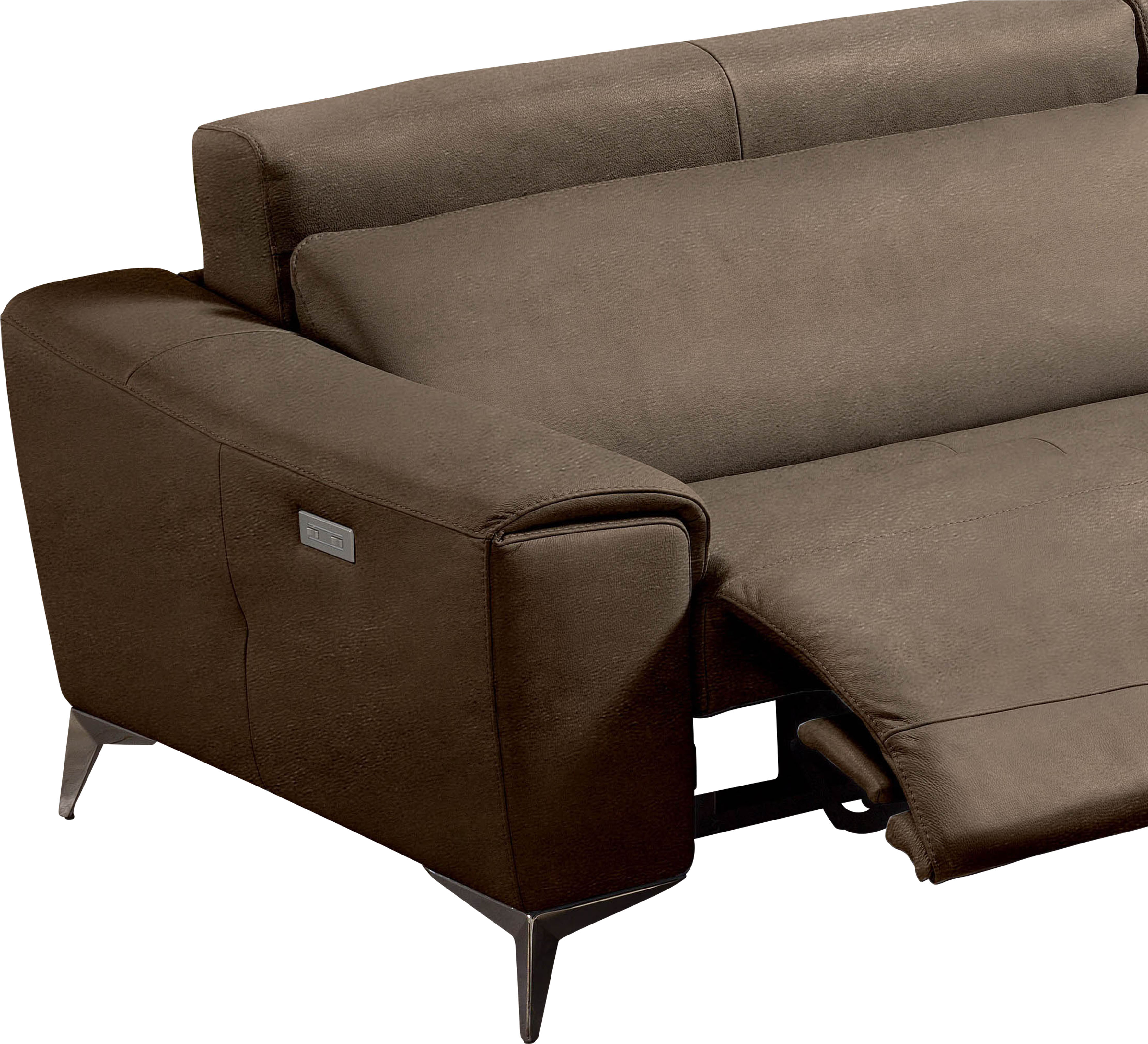 Thumbnail - Egoitaliano Ecksofa "Suzette, Designsofa mit hohem Sitzkomfort", mit Recamiere, inkl. 1 elektronischen Relaxfunktion, L-...