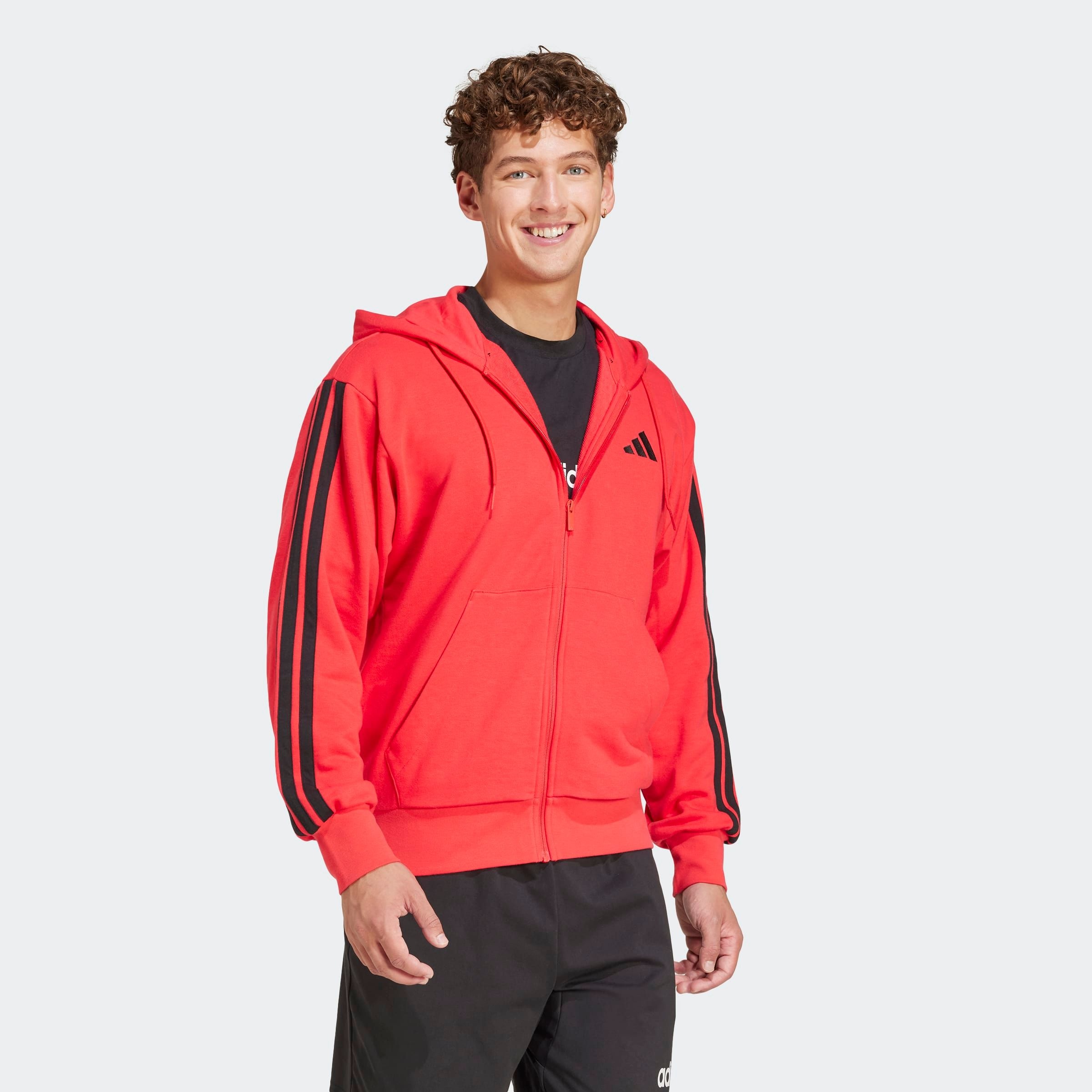 adidas Sportswear Kapuzensweatshirt "ESSENTIALS 3-STREIFEN FRENCH TERRY" günstig online kaufen