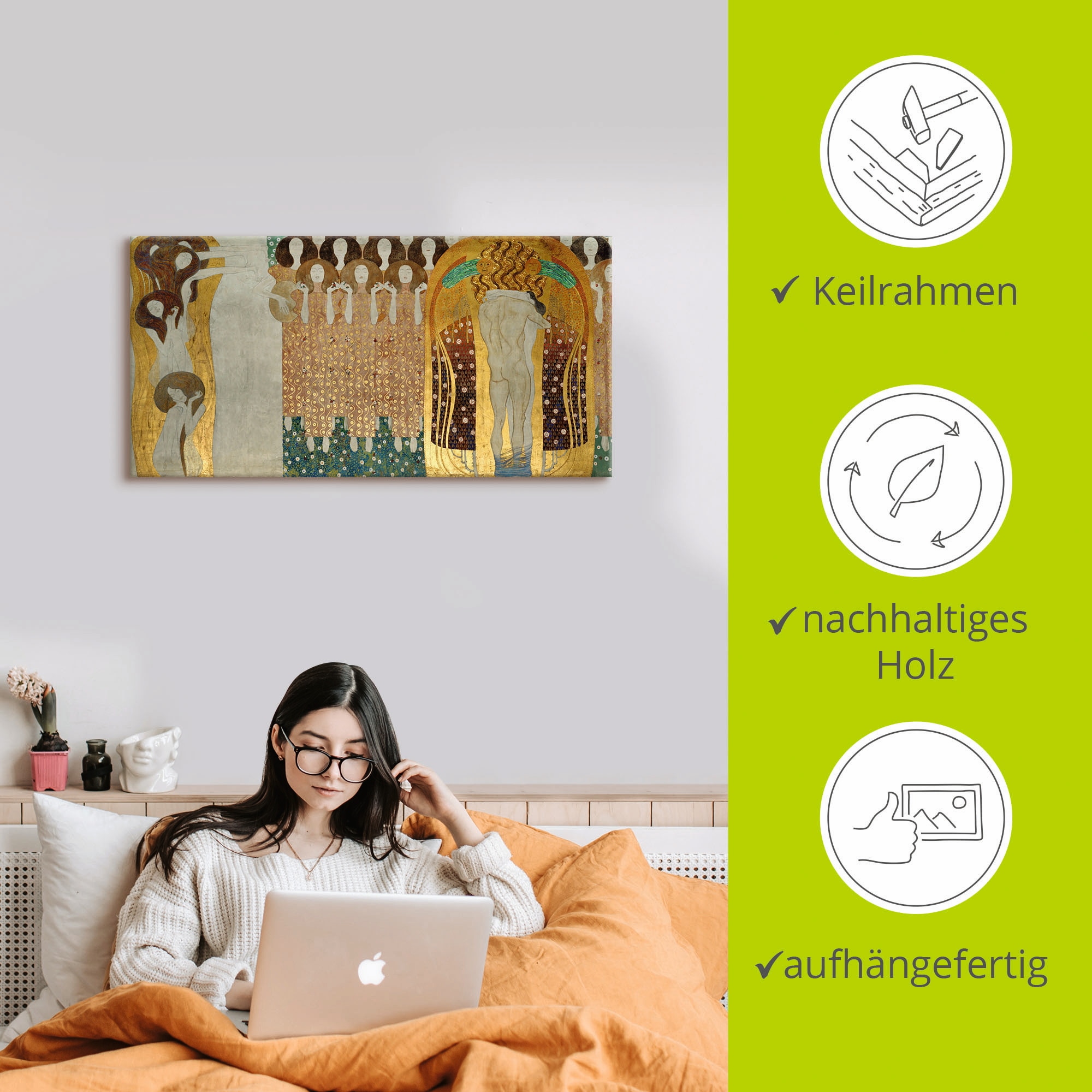 Artland Wandbild »Beethovenfries«, Gruppen & Familien, (1 St.), als Leinwandbild, Poster, Wandaufkleber in verschied. Größen