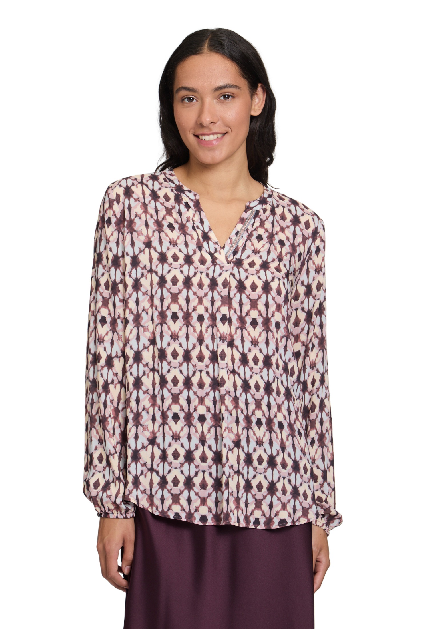 Cartoon Shirtbluse "Damen mit Muster" günstig online kaufen