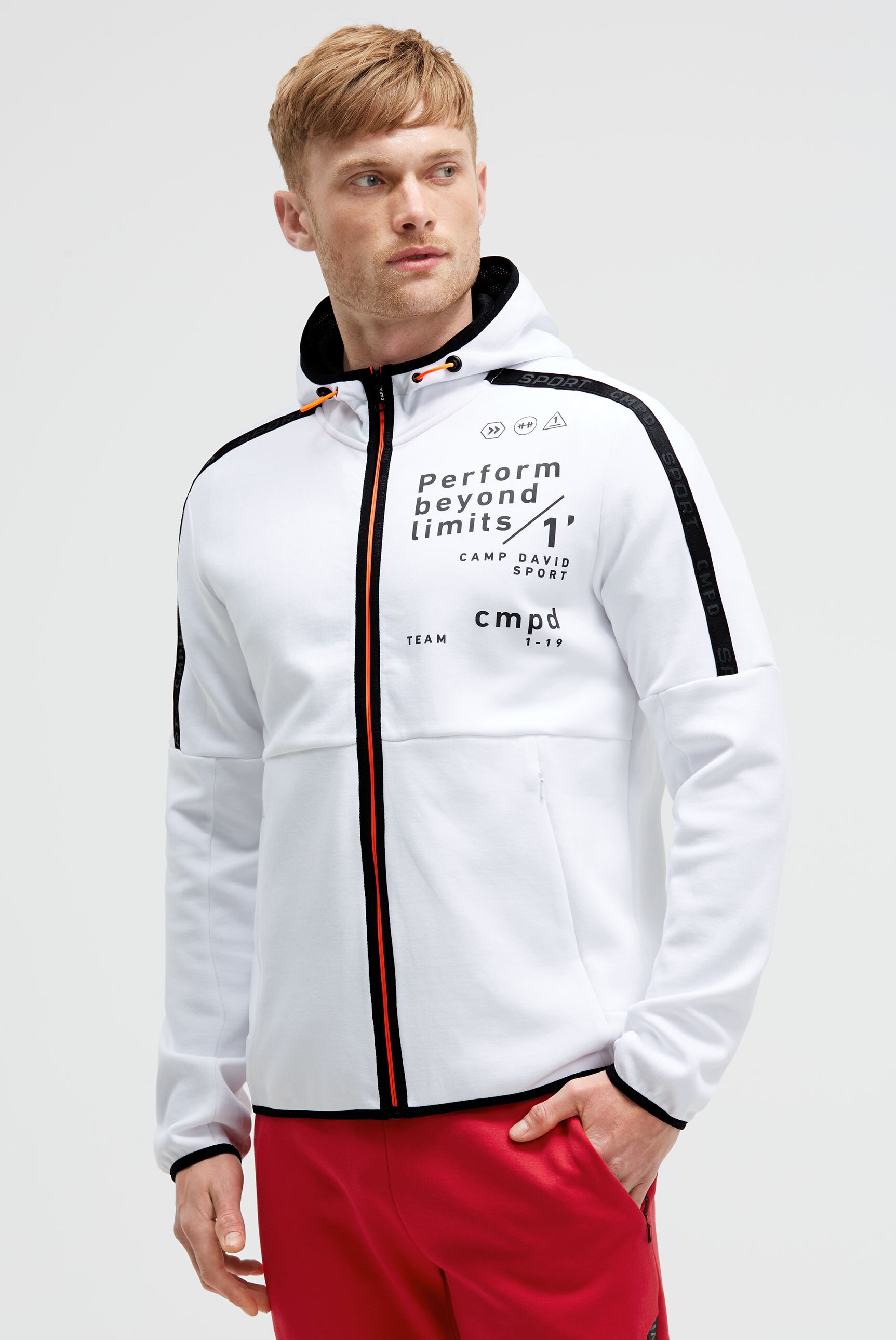 CAMP DAVID Kapuzensweatjacke, mit elastischen Saumabschlüssen günstig online kaufen