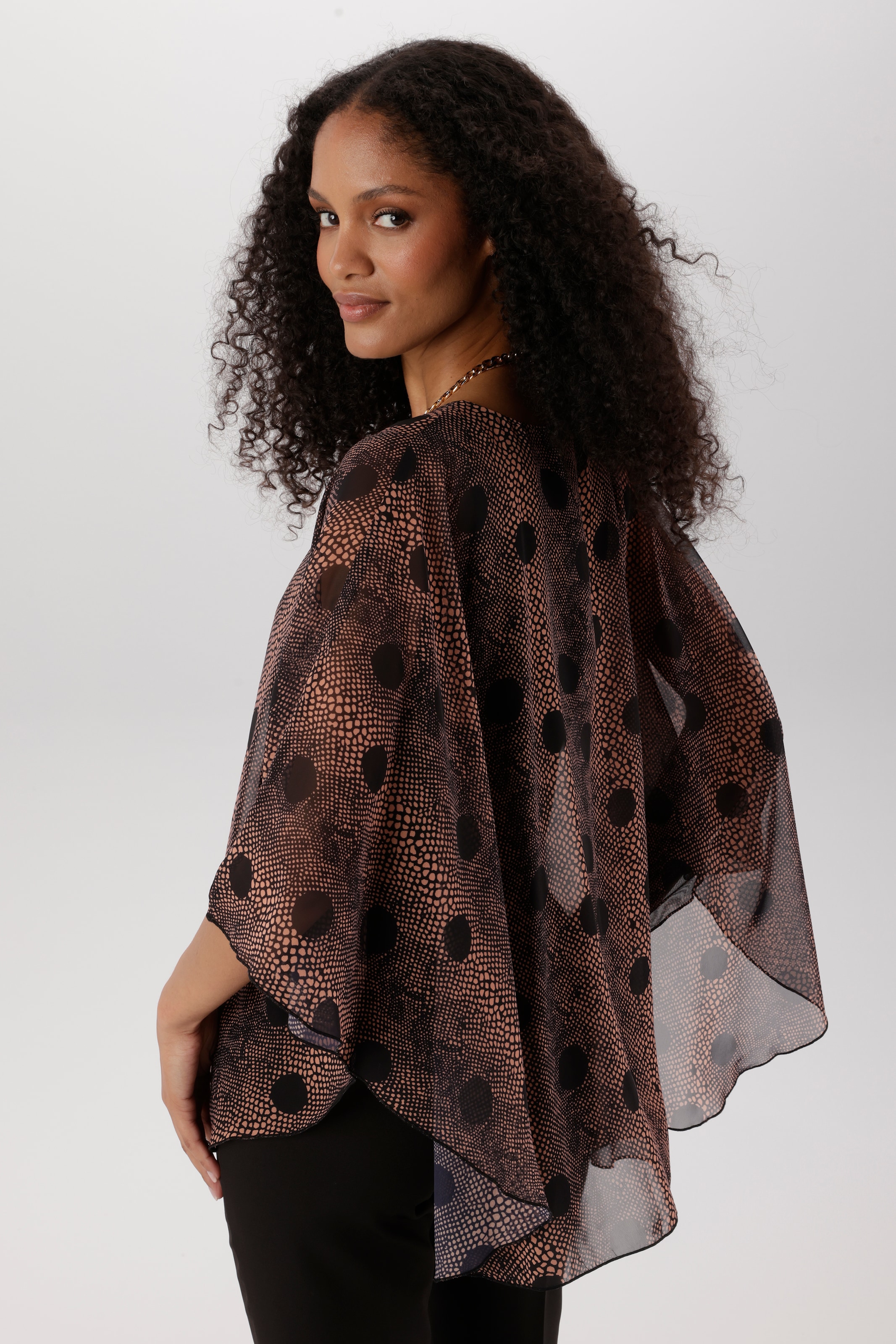 Aniston SELECTED Chiffonbluse im modischen Lagenlook und Animalprint - NEUE KOLLEKTION