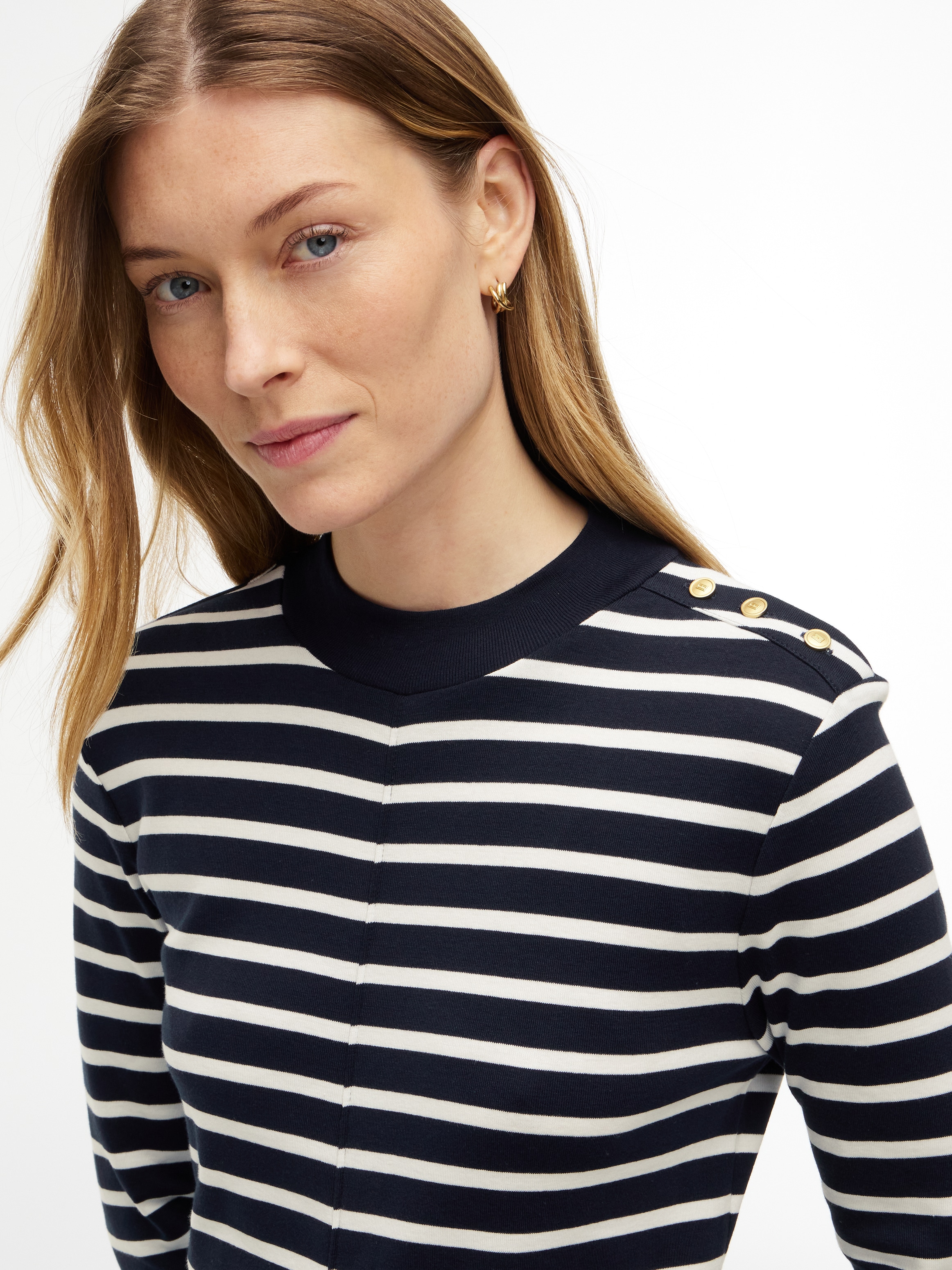 Tommy Hilfiger Jerseykleid »CODY F&F MOCK-NK LS DRESS« Baumwolle