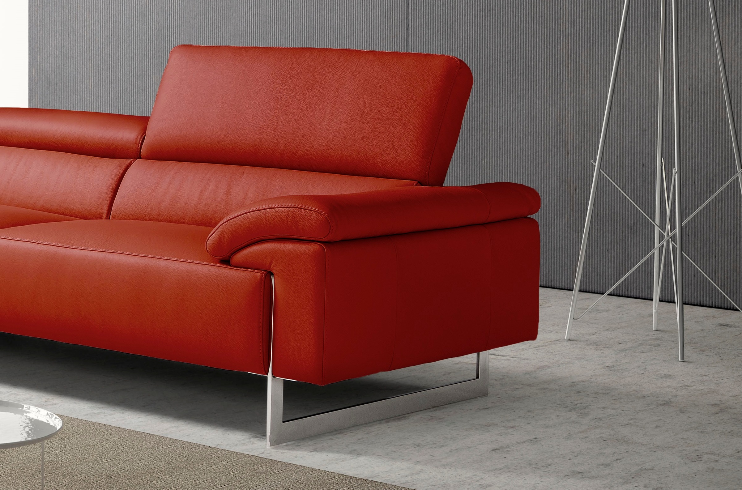 Thumbnail - Egoitaliano Ecksofa "Malika, elegant und bequem, Designsofa, L-Form", mit Ottomane, inkl. Kopfteilverstellung und chromf...