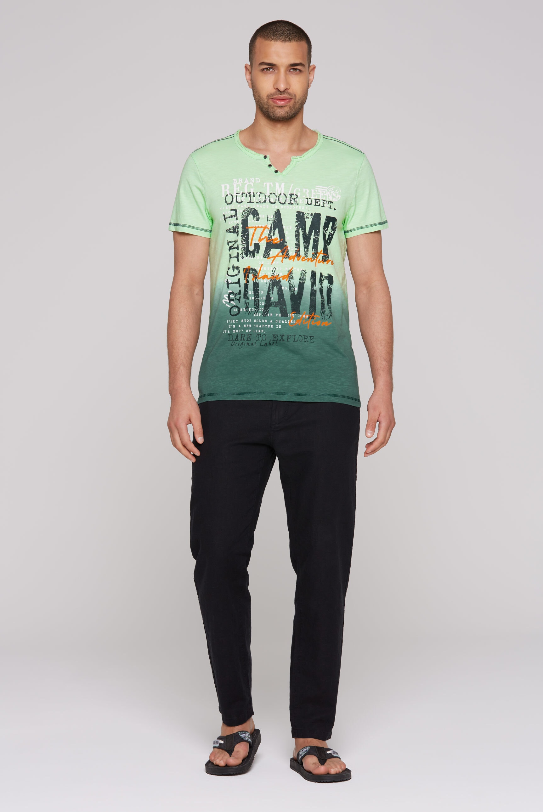 CAMP DAVID Rundhalsshirt, aus Baumwolle