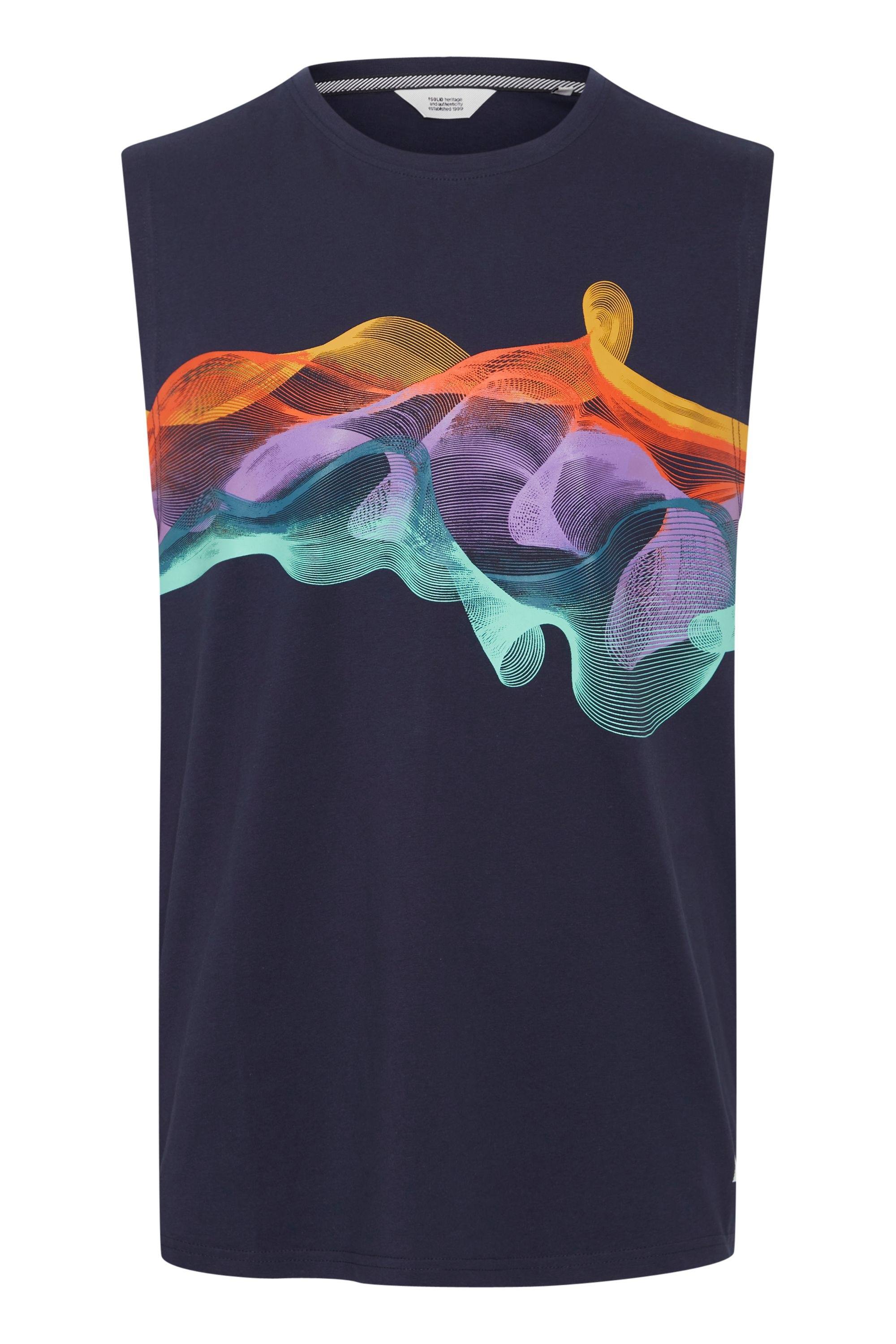 SOLID Herren Longtop "Tanktop SDPedros", blau, Gr. M, Obermaterial: 100% Baumwolle CO., Tops