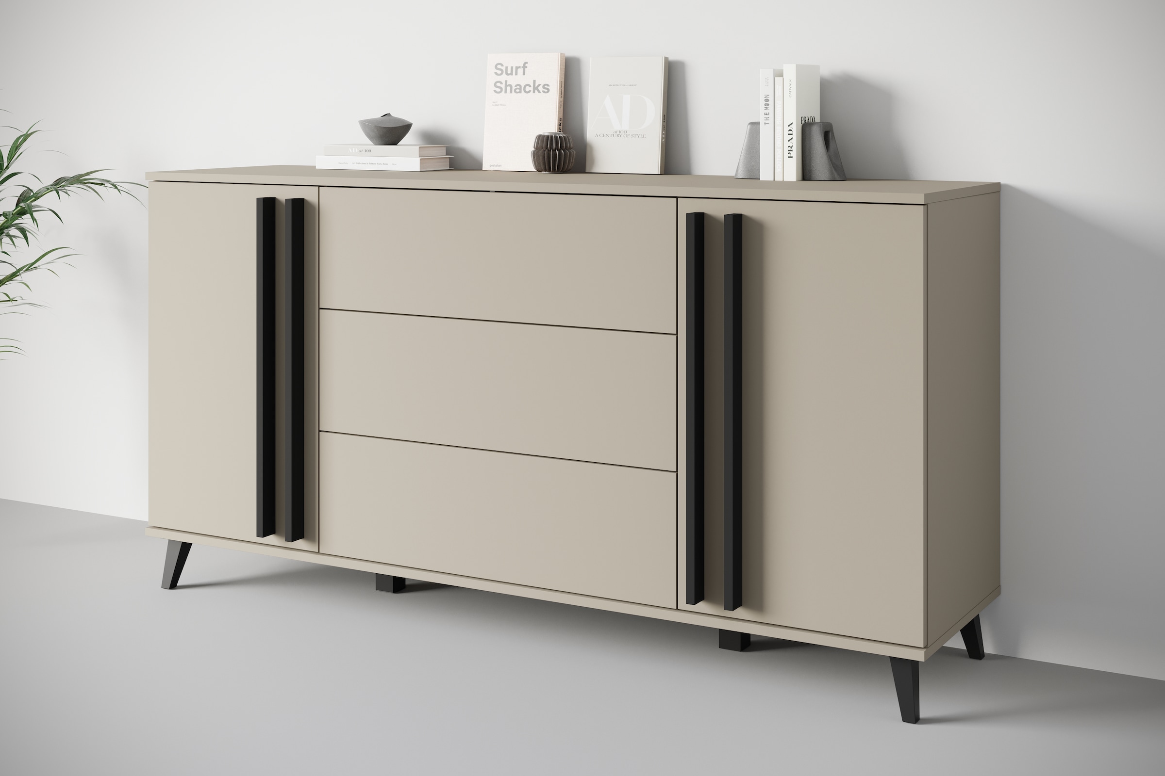 Home affaire Sideboard "Helsinki, Kommode mit 2 Türen und 3 Schubladen, Bre günstig online kaufen