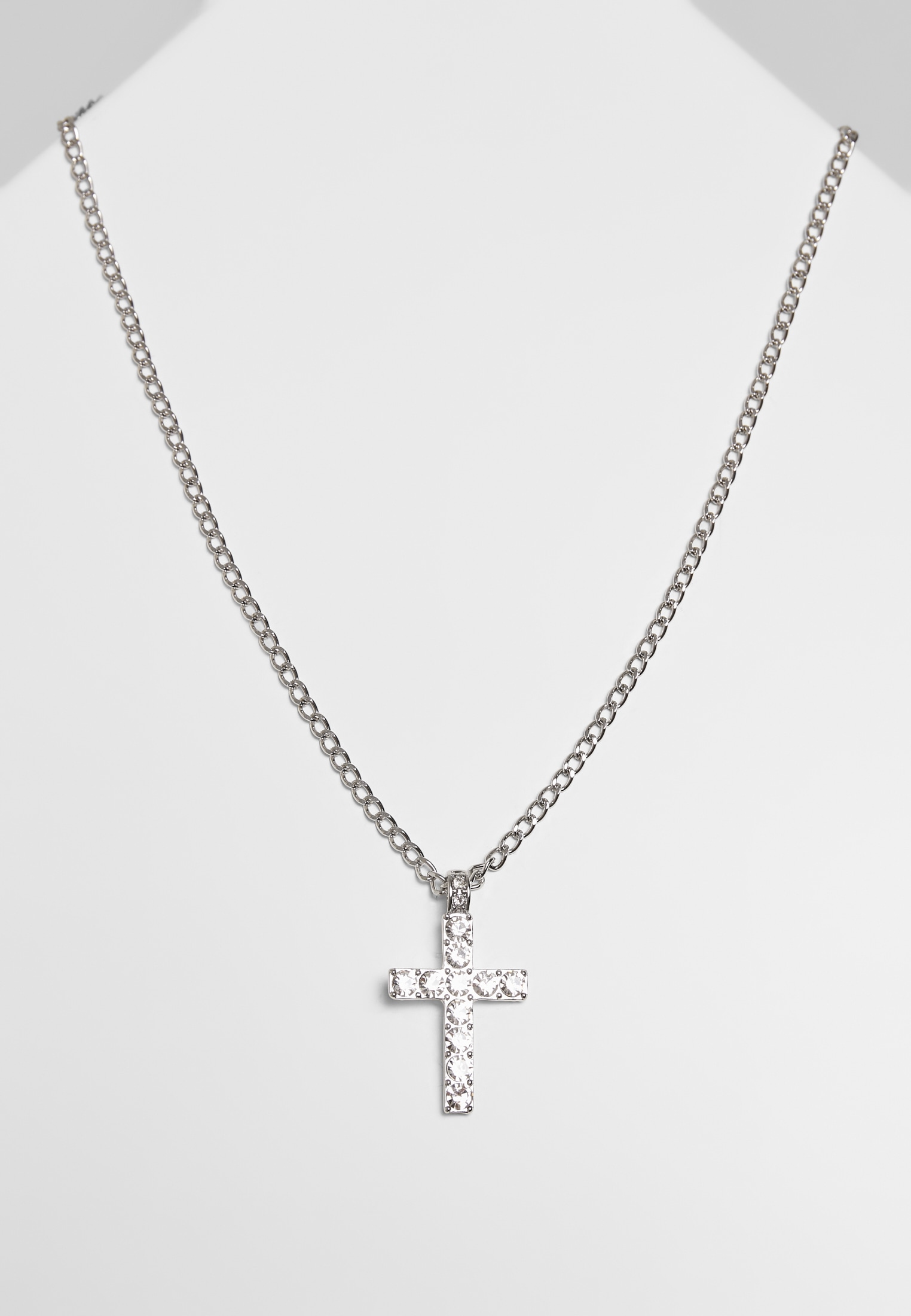 URBAN CLASSICS Edelstahlkette »Accessoires Diamond Cross Necklace«  bestellen | BAUR