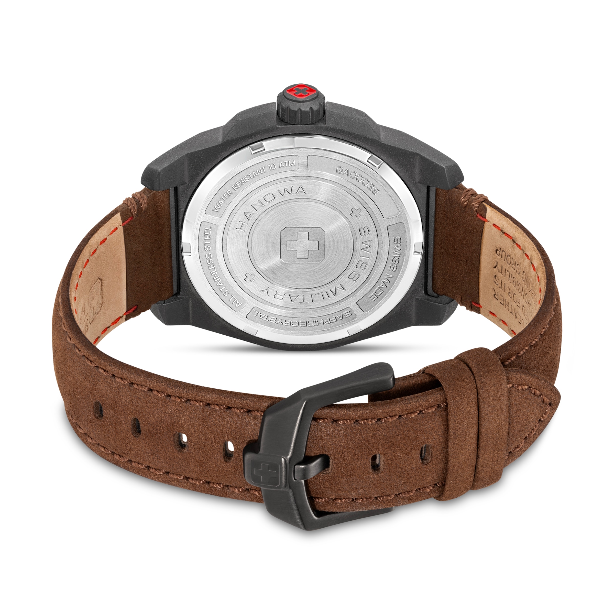 Swiss Military Hanowa Quarzuhr »Fieldmaster« Armbanduhr, Herrenuhr, Swiss Made, Lederarmband, analog