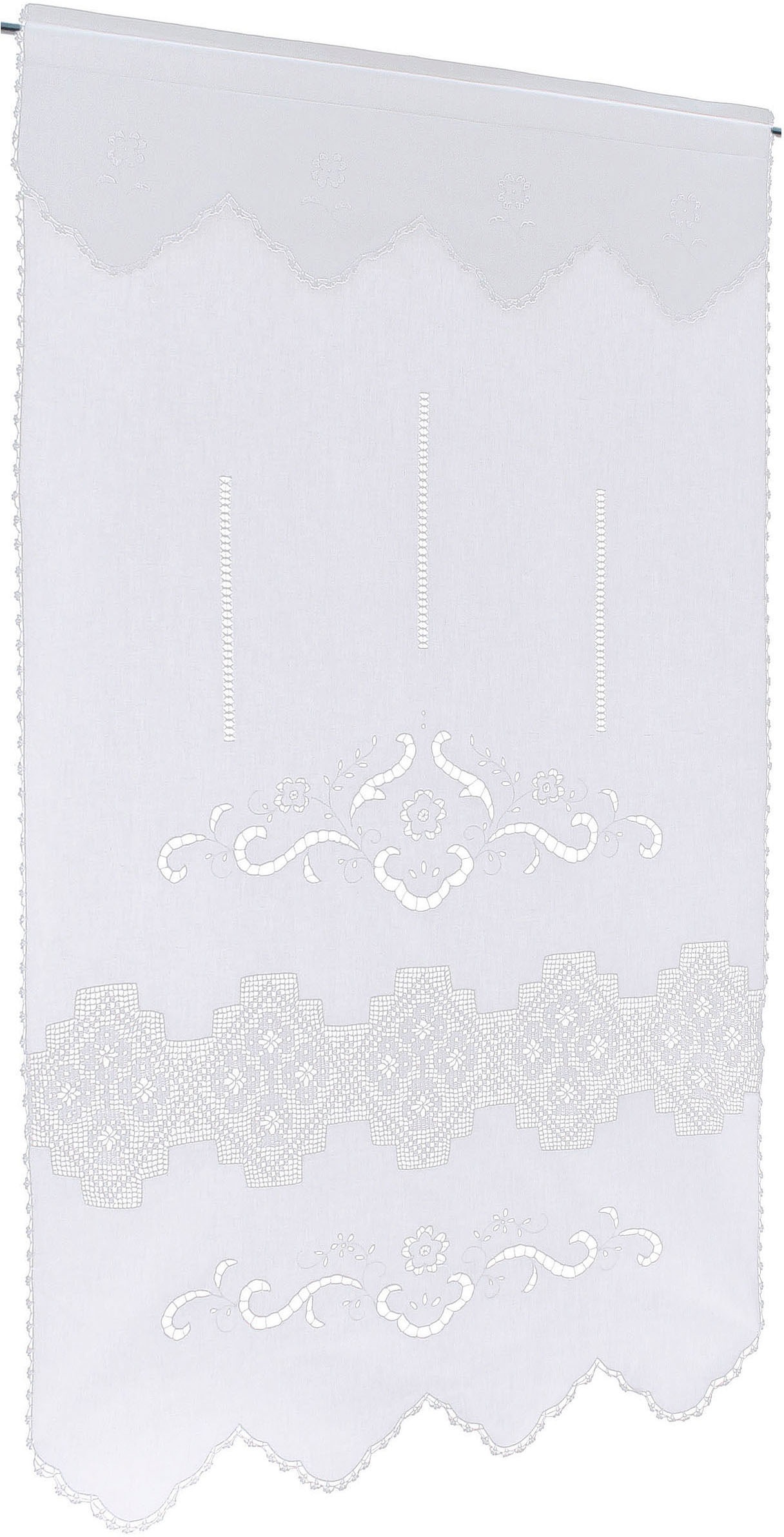 HOSSNER - ART OF HOME DECO Gardine »Bondone«, (1 St.), Häkelspitze - ECHTE Handarbeit