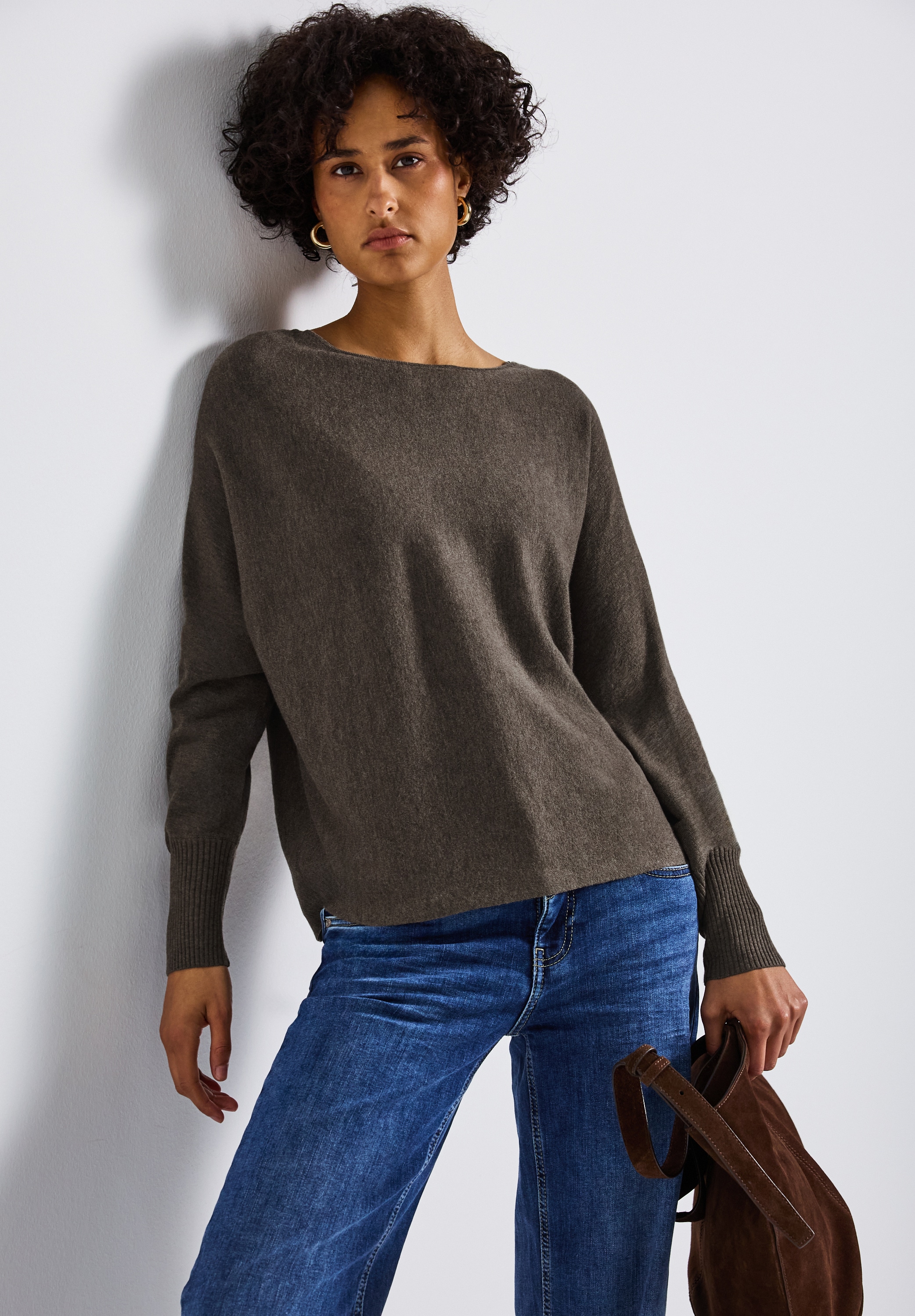 STREET ONE Strickpullover, mit Rippbündchen günstig online kaufen