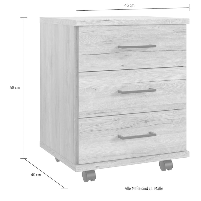 Wimex Rollcontainer »Home Desk«, mit 3 Schubladen, 46cm breit, 58cm hoch  bestellen | BAUR