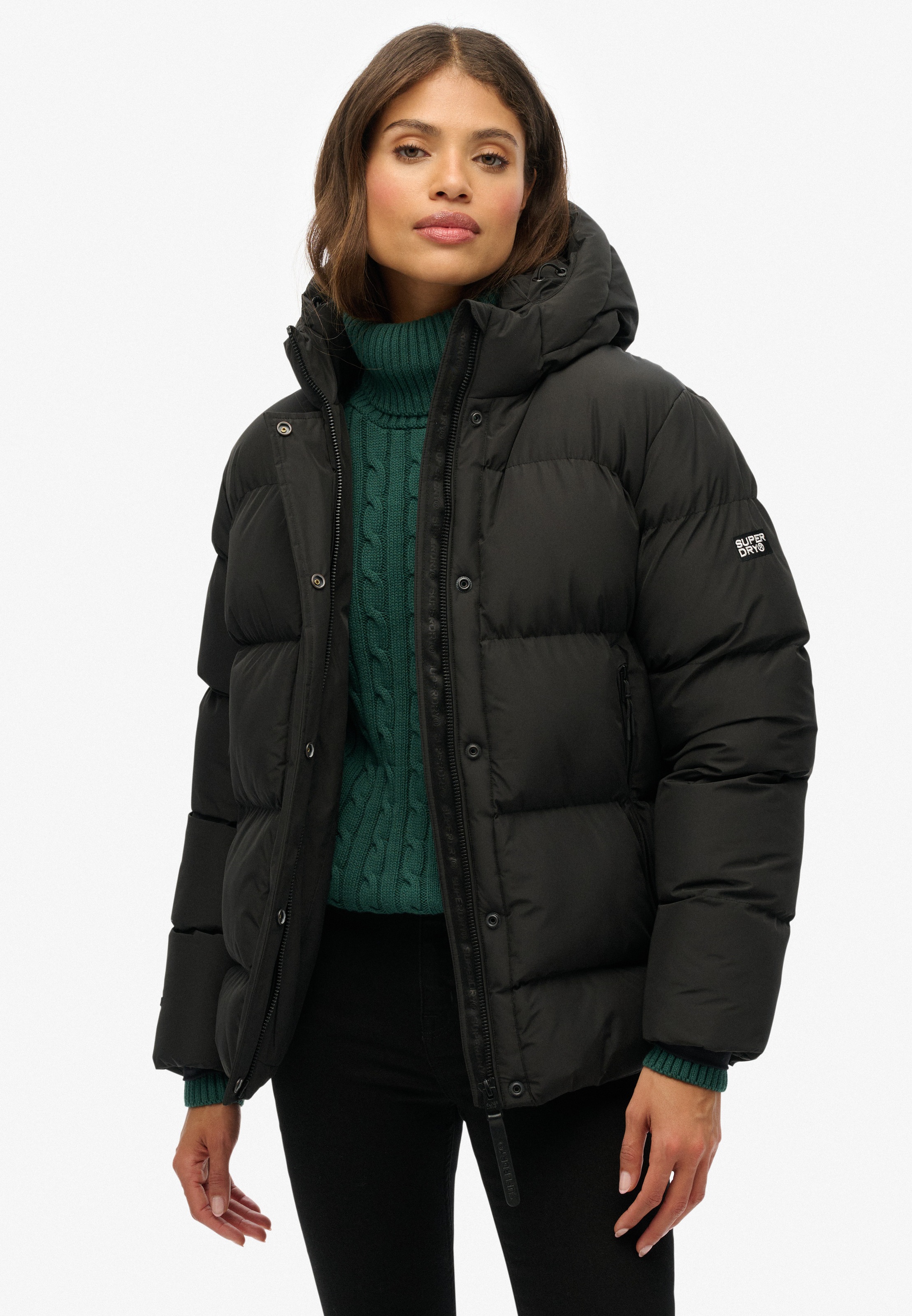 Superdry Steppjacke "HOODED 5 BAFFLE SPORTS PUFFER", mit Kapuze günstig online kaufen