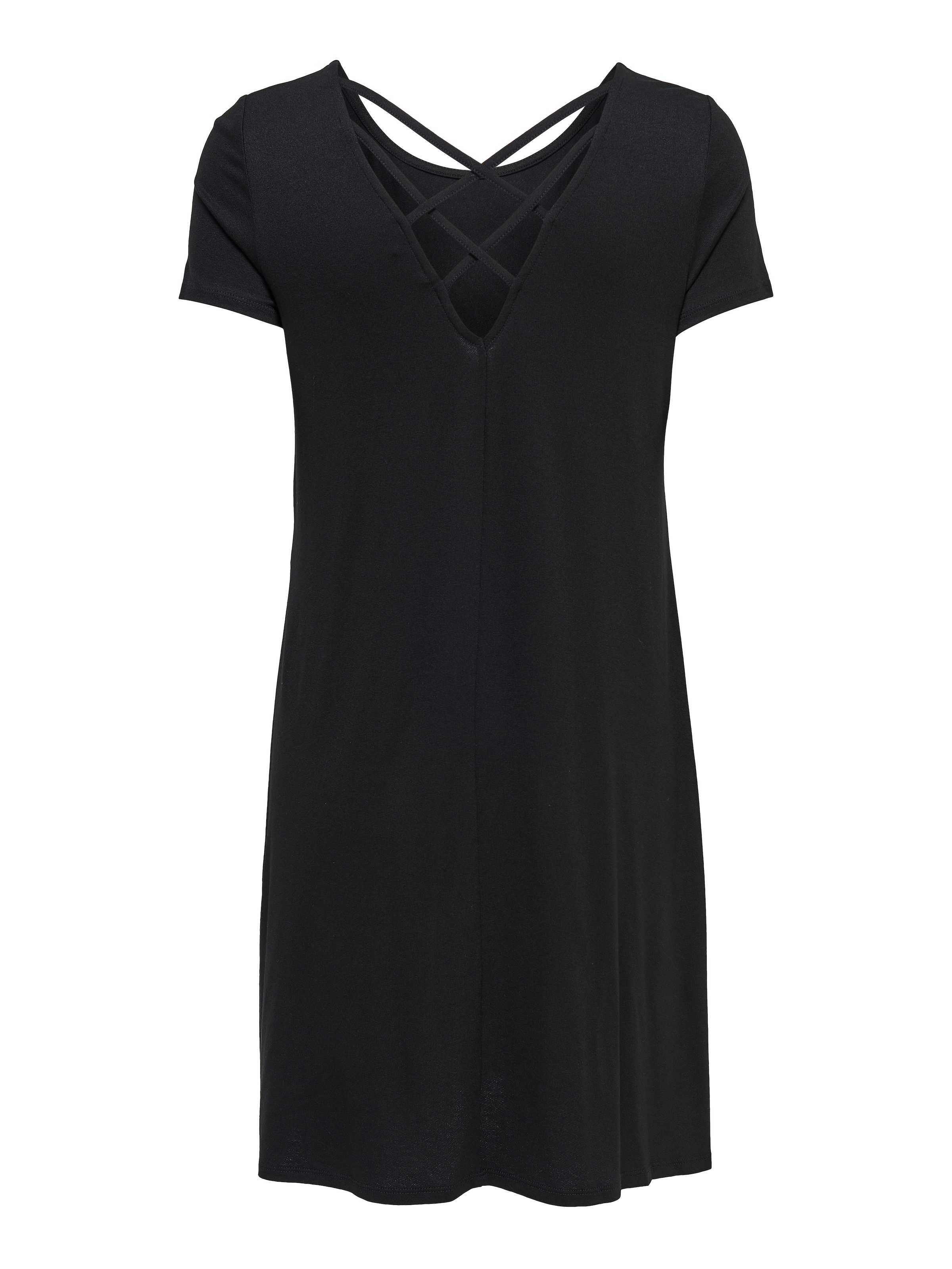 ONLY Minikleid »ONLBERA BACK LACE UP S/S DRESS JRS NOOS« Viskosemischung, regular fit, Rundhals
