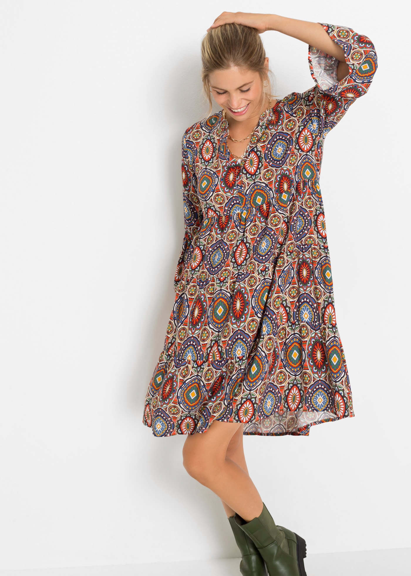 bonprix Minikleid "Minikleid aus fließender Viskose" für eleganten Auftritt günstig online kaufen