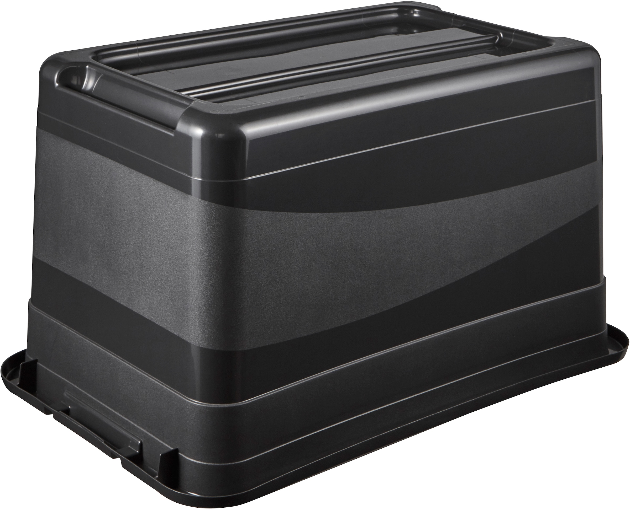 keeeper Transportbehälter »eckhart, 3er Set Transporbox, 52 L, 59,5 x 39,5 x 34 cm« 39,5 cm breit 34 cm hoch 59,5 cm lang Set, 3 Stk. tlg. seitl. Clips, Griffe am Boden, stoßfeste Seitenwände, robuster Deckel