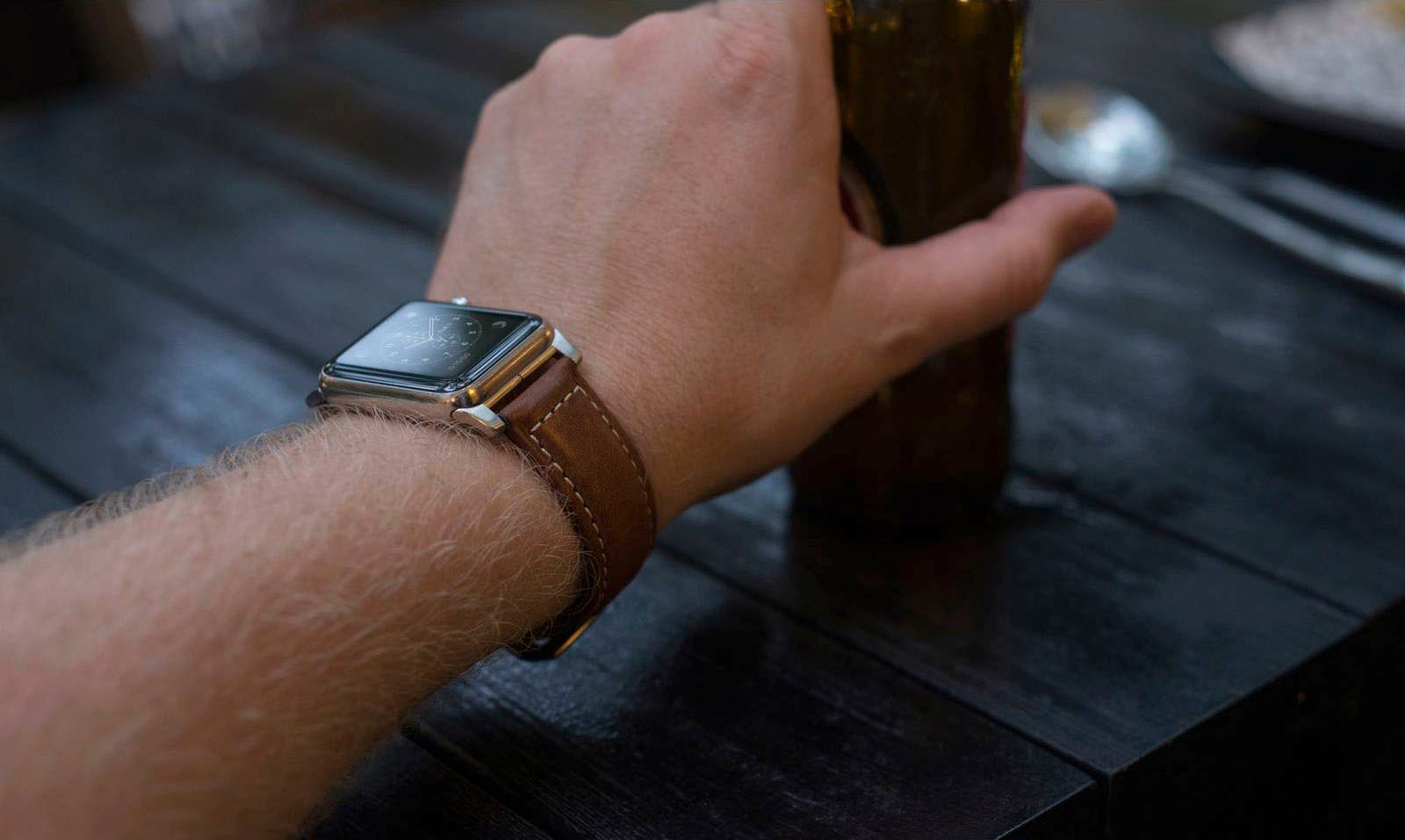 Nomad Smartwatch-Armband »Strap Trad. Lthr. BAUR | Connect. 42/44/45/49mm« Brown