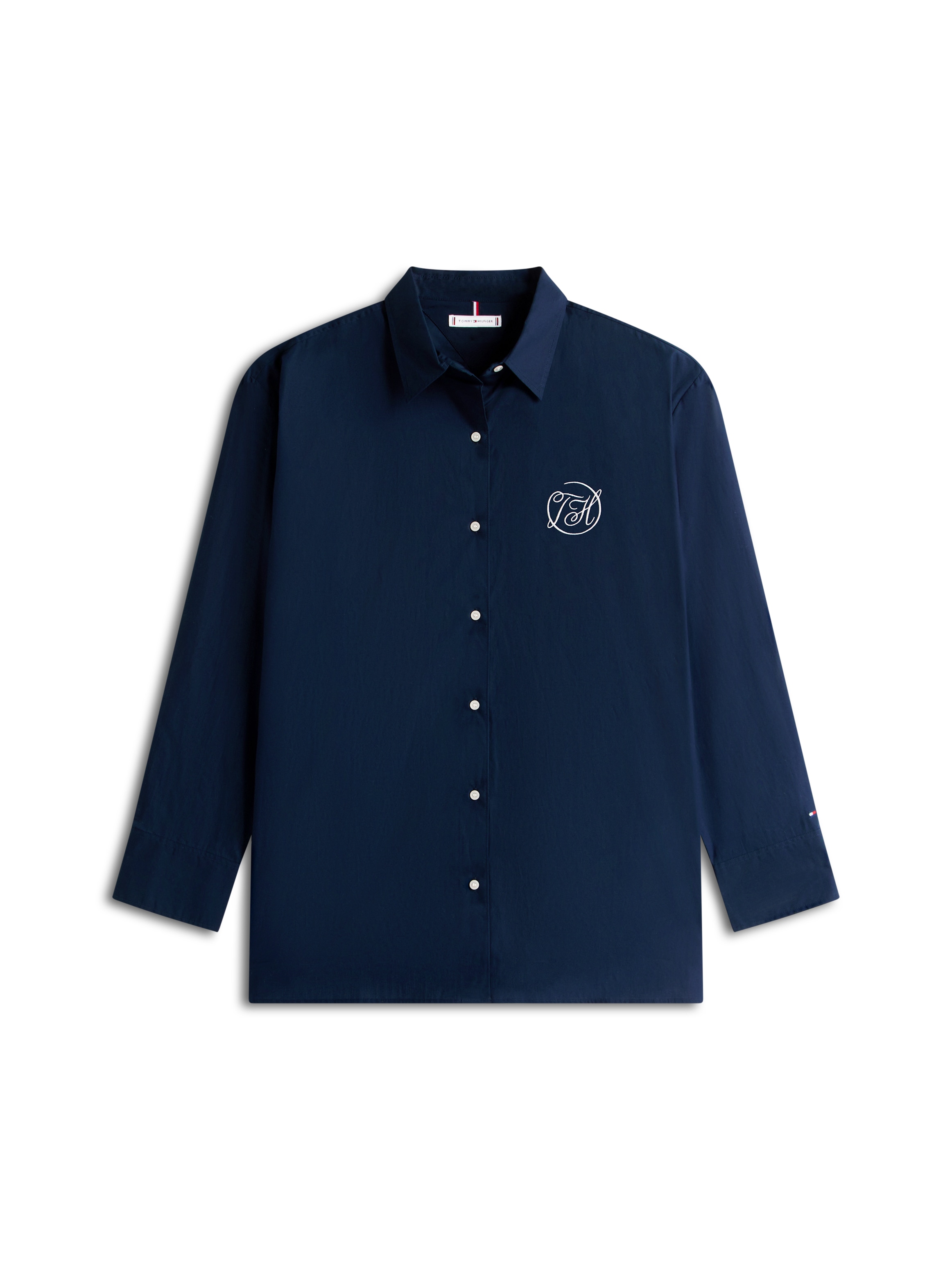 Tommy Hilfiger Curve Hemdbluse »CRV COTTON EASY SHIRT« in großen Größen, Baumwolle