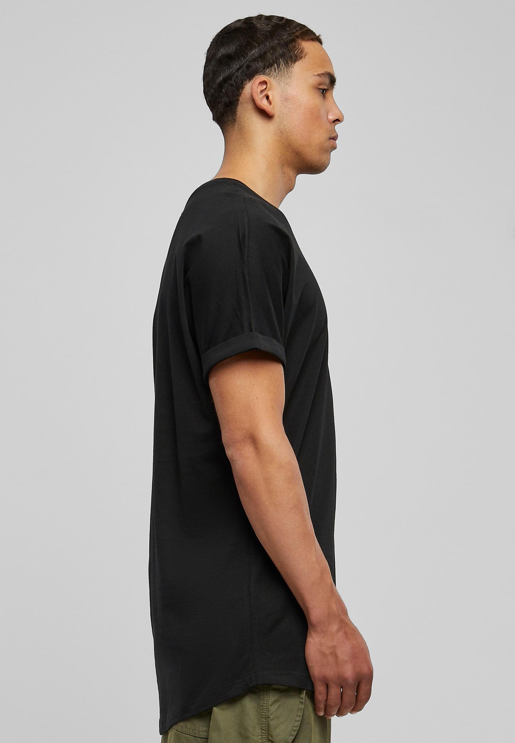 URBAN CLASSICS T-Shirt »Urban Classics Herren Long Shaped Turnup Tee«, (1 tlg.)