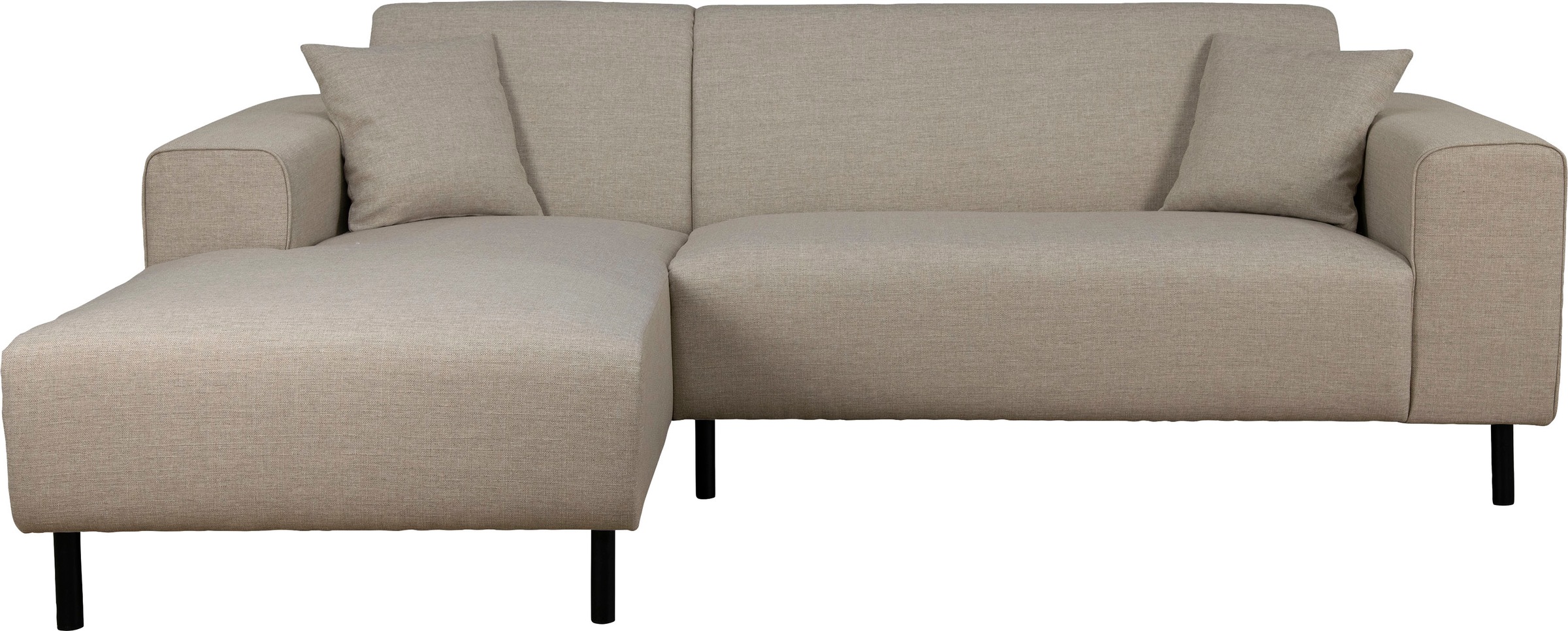 Home affaire Ecksofa »ARROS L-Form mit Wellenunterfederung, Maße B/T/H: 235/163/81 cm«, incl. Zierkissen, mit Recamiere rechts/links bestellbar, auch in Cord