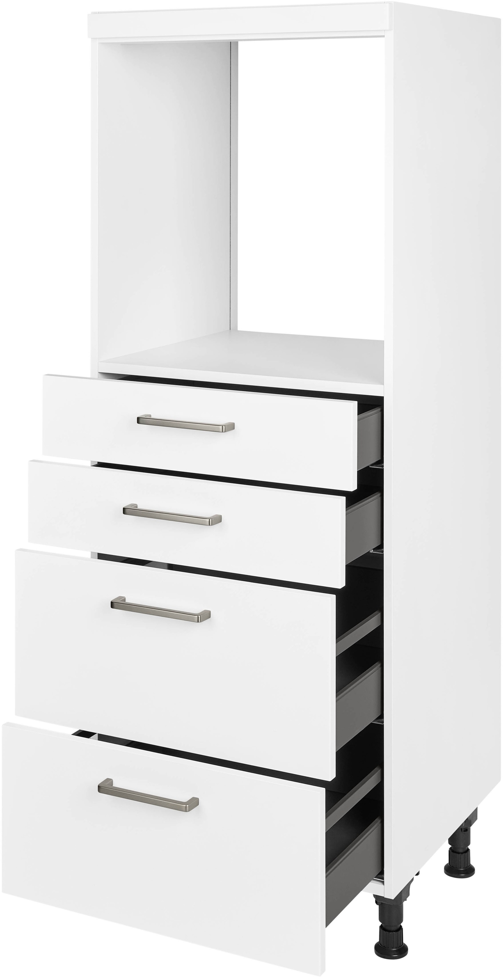 nobilia® Herdumbauschrank »"Touch", mit Schubkästen und Auszügen,«, vormontiert, Breite/Höhe: 60/167,8 cm
