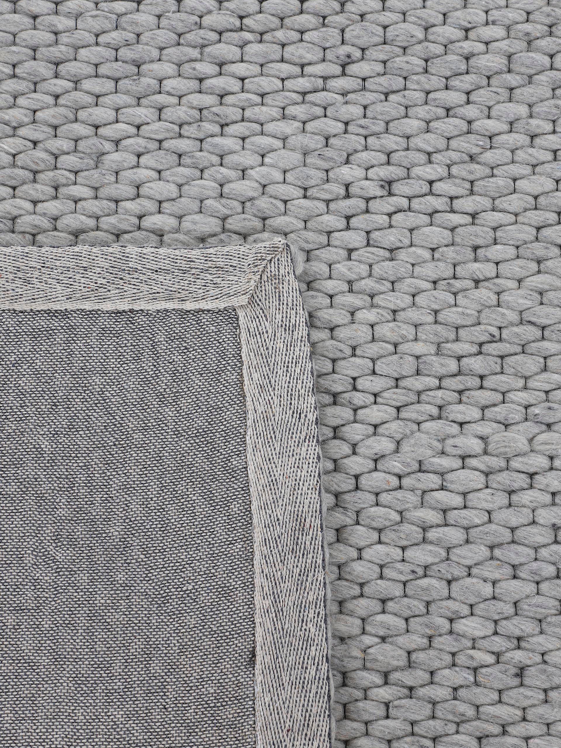 Carpetfine Sina Wollteppich Grau 150cm 3