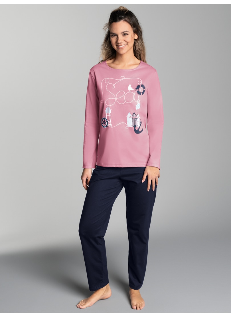 Trigema Schlafanzug "TRIGEMA Pyjama mit maritimem Print" 1 Stk. tlg. günstig online kaufen