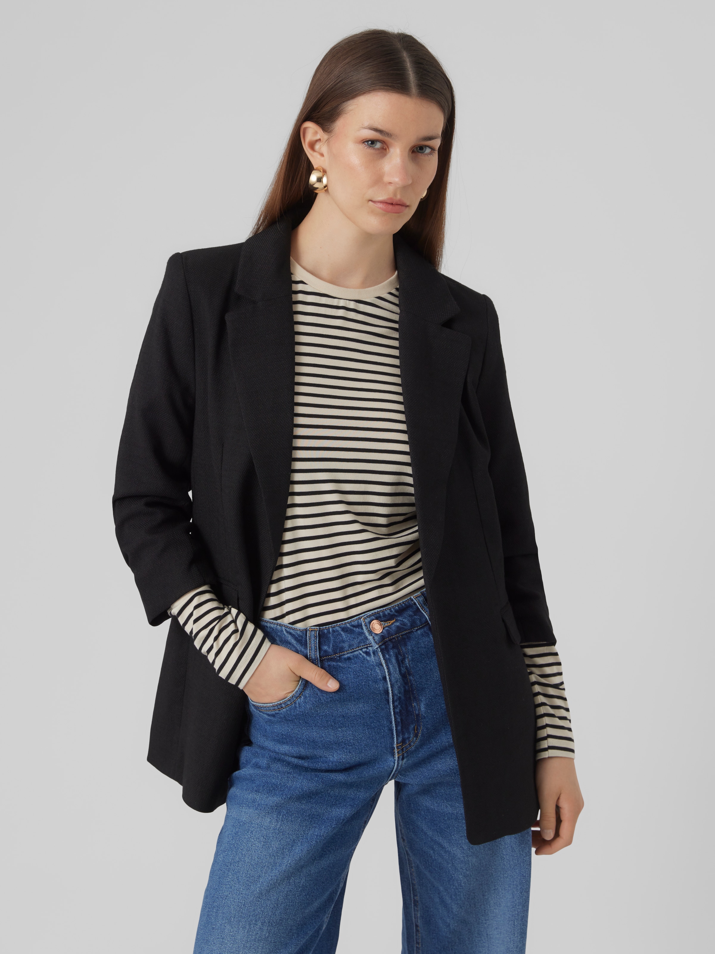Vero Moda Longblazer "VMFRIDA LS REGULAR BLAZER NOOS" ohne Verschluss und m günstig online kaufen