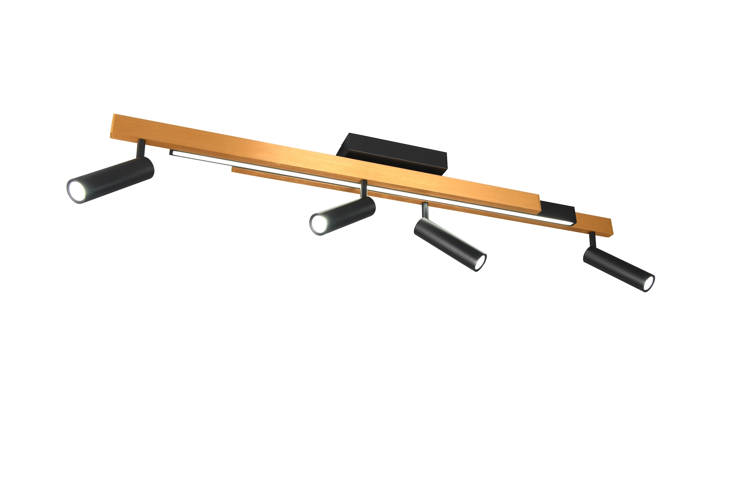 TRIO Leuchten LED Deckenleuchte »ZENO ausziehbare LED Deckenlampe mit 4 verstellbaren Spots dimmbar CCT« LED-Board 1 Stk. warmweiß - kaltweiß getrennt schaltbare Spots, Lichtfarbe einstellbar inkl Fernbedienung