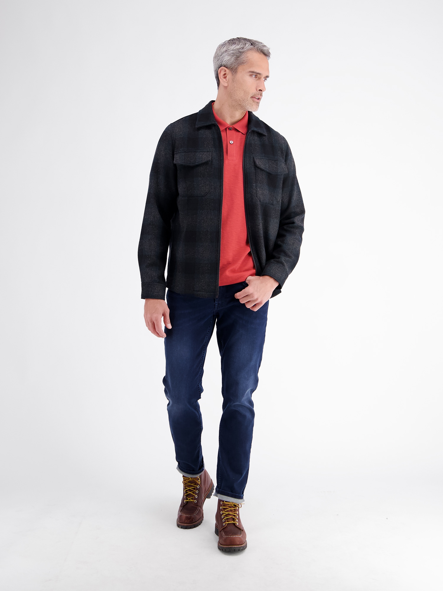 LERROS Poloshirt »Poloshirt in trendigen Farben mit Flachstrickkragen«