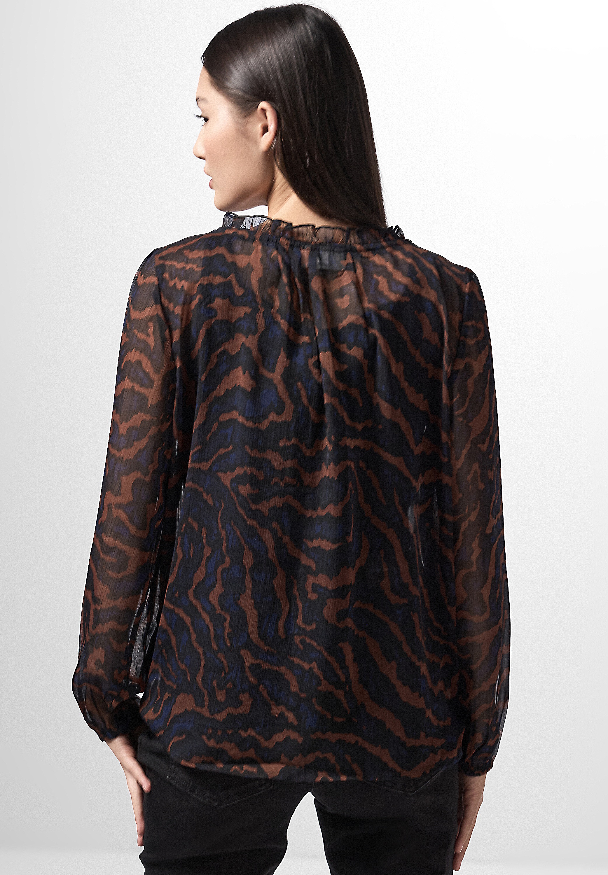 STREET ONE STUDIO Chiffonbluse, im angesagten Streifen-Design