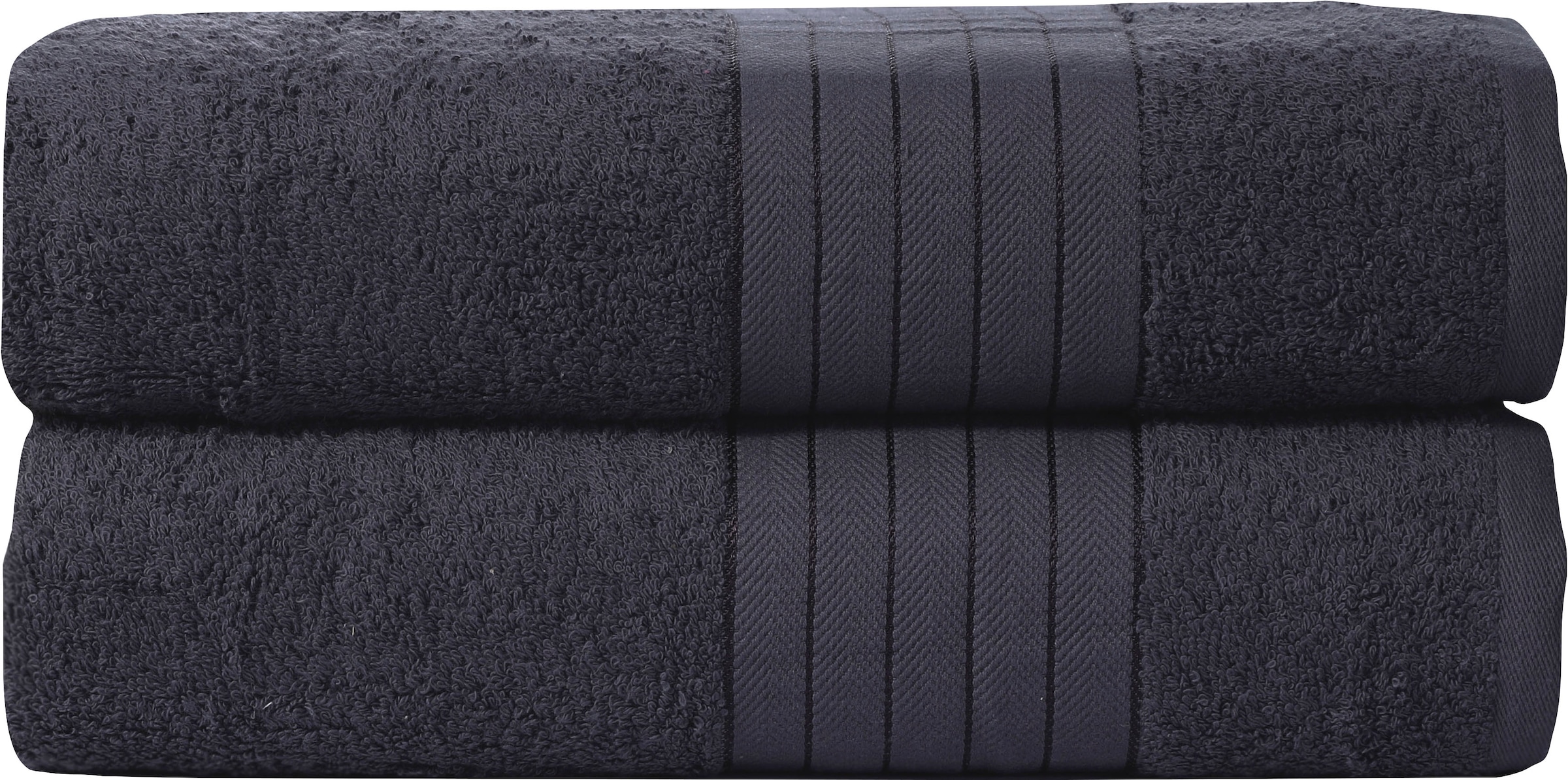 good morning Badetuch »Uni Towels«, (2 St.), mit gewebtem Rand auf Rechnung  | BAUR