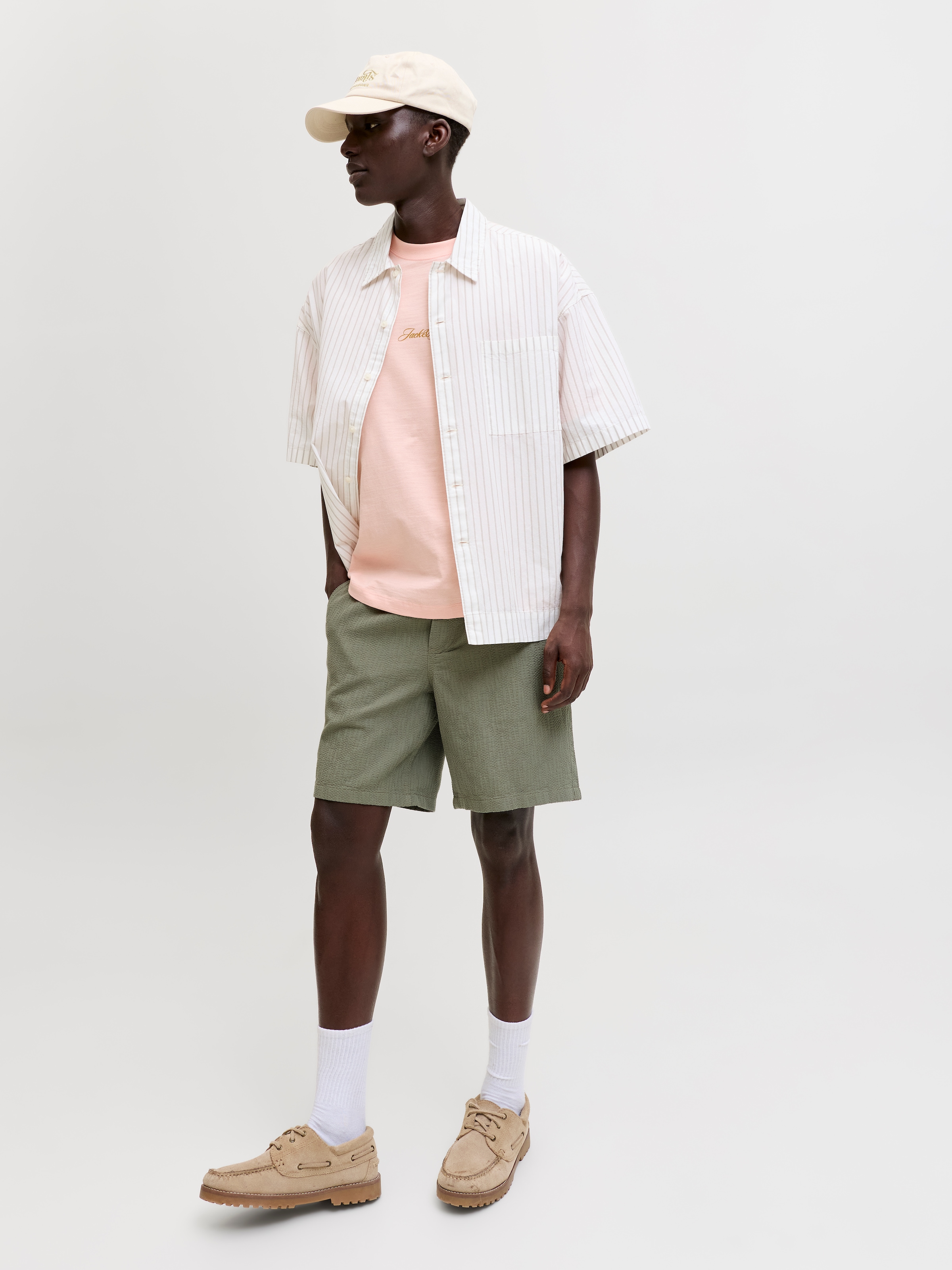 Jack & Jones Shorts »JPSTJAIDEN WAVY JOGGER SHORTS REG SN«  Baumwolle, locker geschnitten