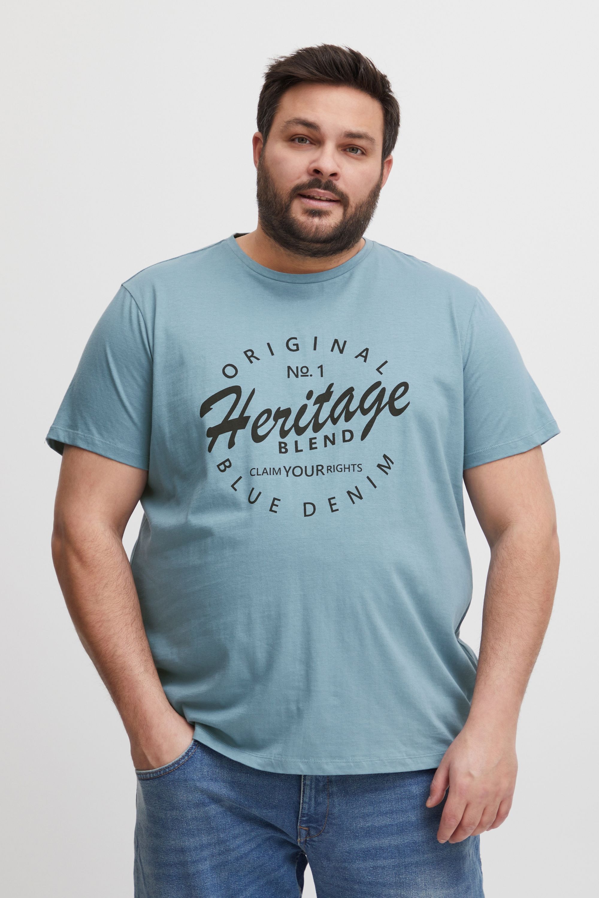 Blend T-Shirt "BHAbraham Big & Tall" Klassisches T-Shirt mit Rundhalsaussch günstig online kaufen