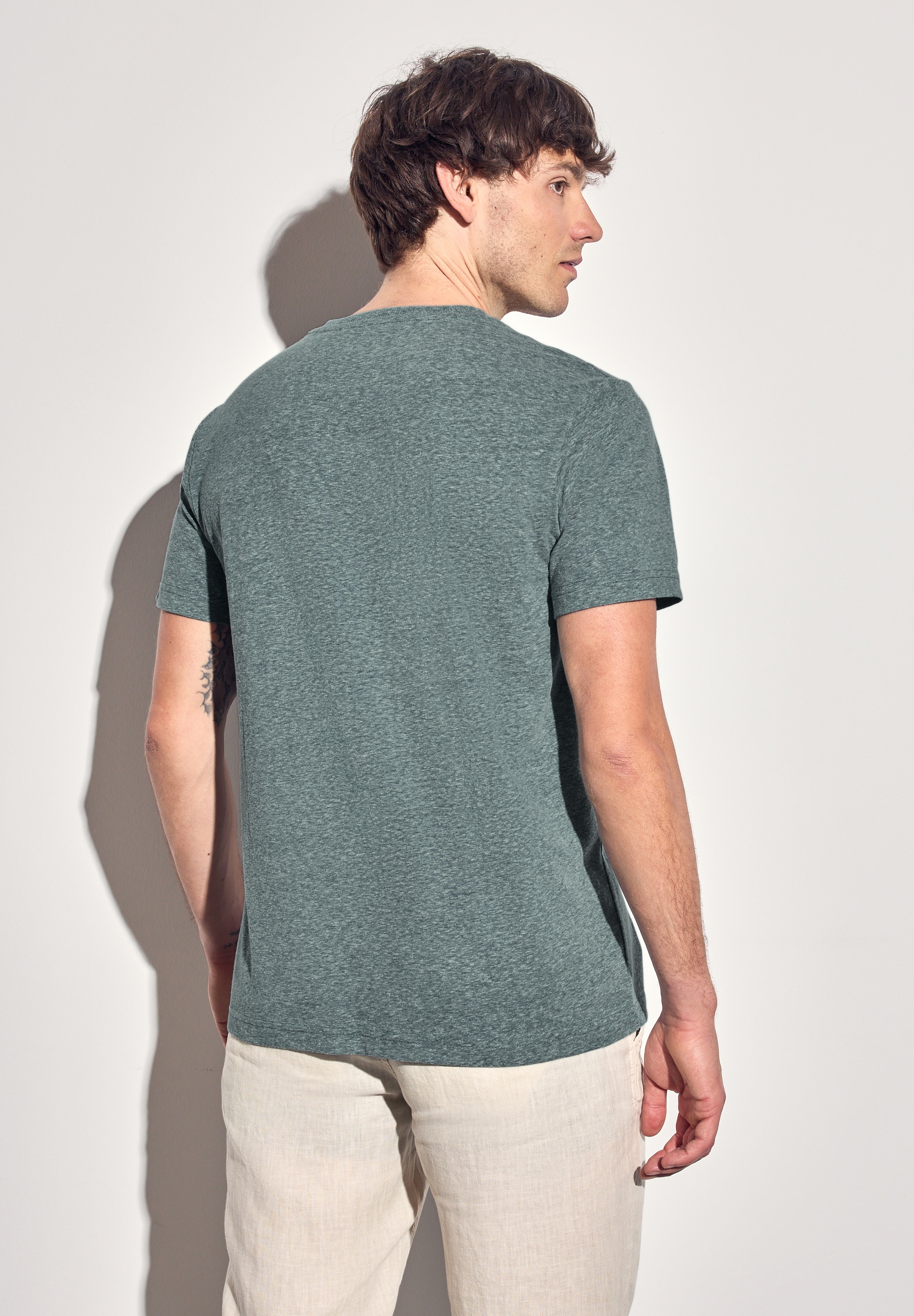 STREET ONE MEN T-Shirt, aus softem Materialmix