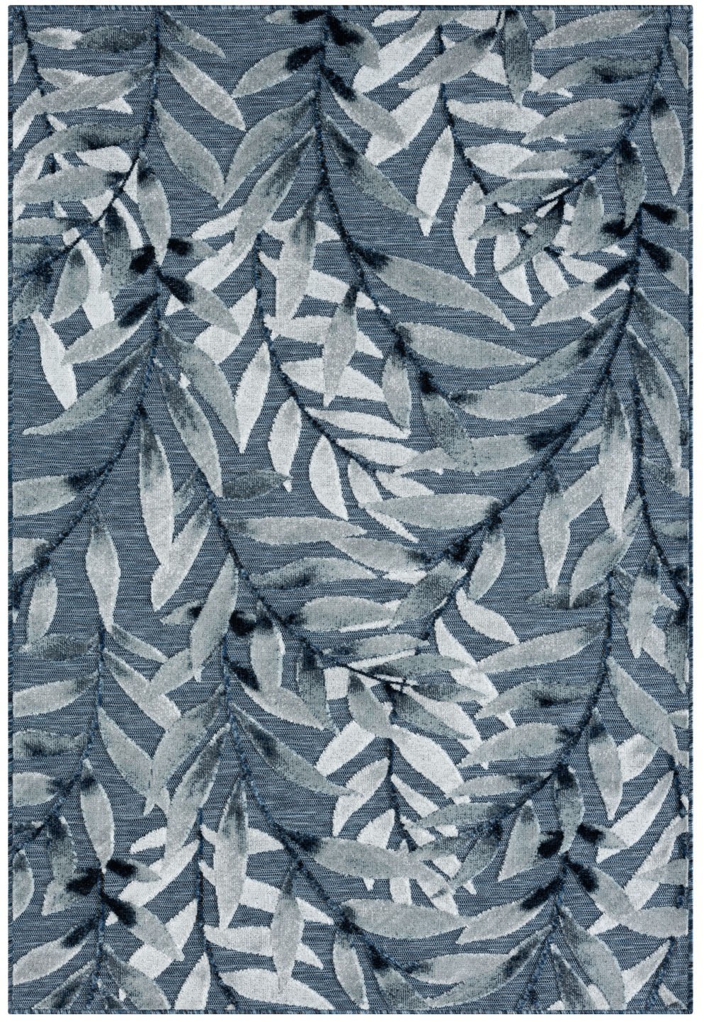 Myflair Möbel & Accessoires Teppich »Olivia Lagerräumung«, rechteckig, 8 mm Höhe, Blätter Motiv, Hoch-Tief Effekt, Outdoor geeignet, Balkon, Terrasse