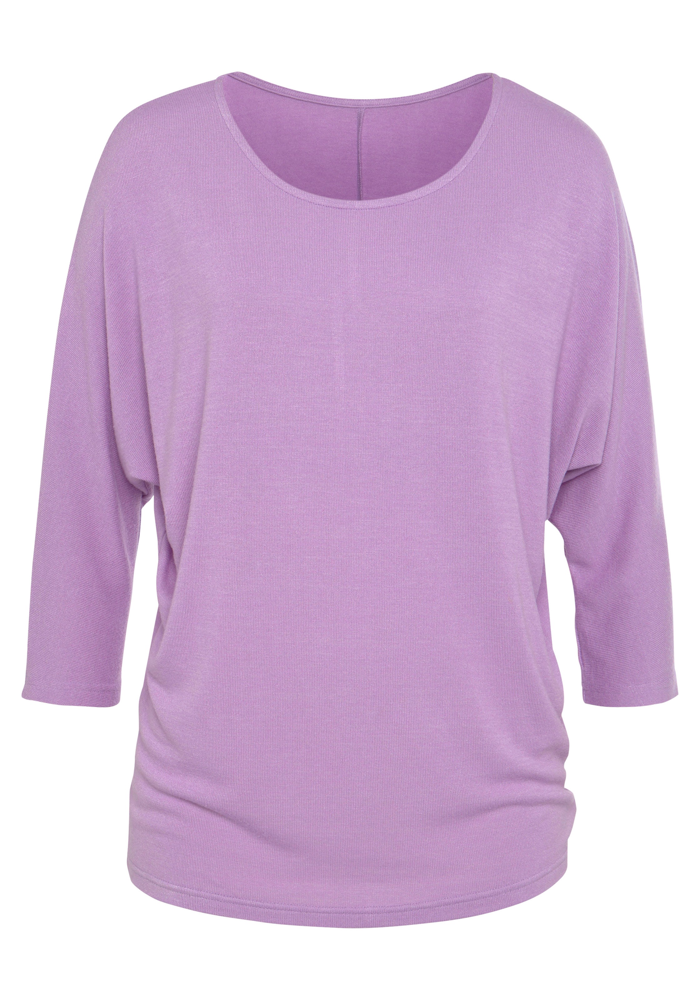 LASCANA 3/4-Arm-Shirt "aus weicher Feinstrickqualität", mit Fledermausärmel günstig online kaufen