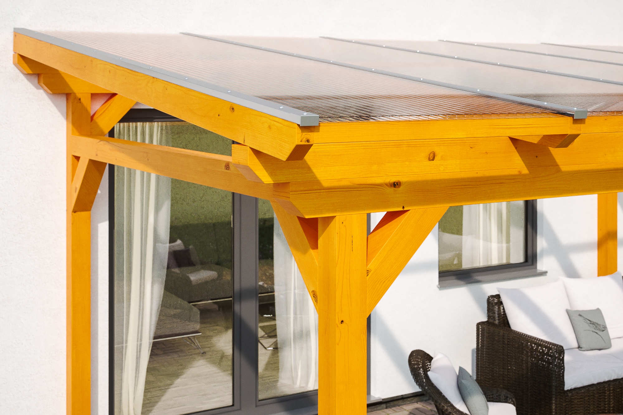 Skanholz Terrassendach »Sanremo«, Leimholz