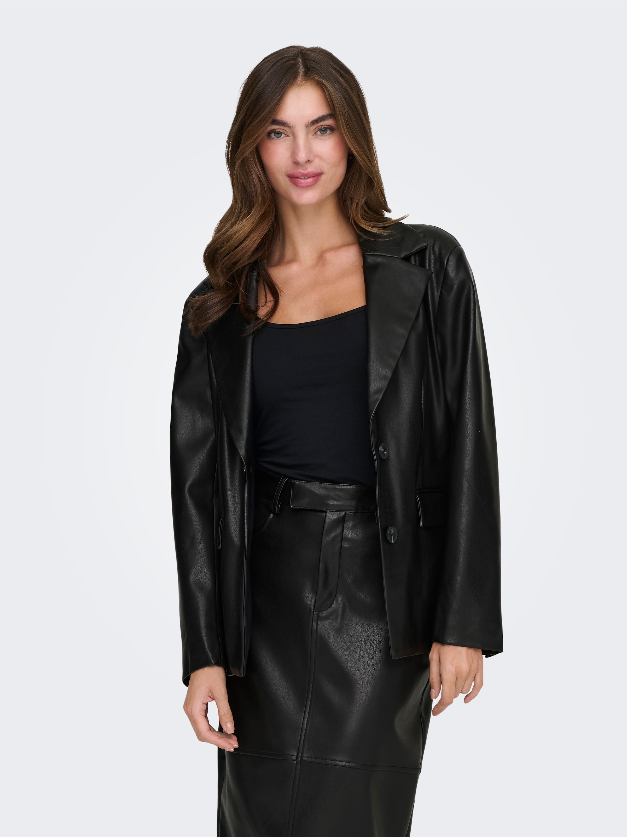 ONLY Lederblazer "ONLVERONA FAUX LEATHER FIT BLAZER CC OTW" günstig online kaufen