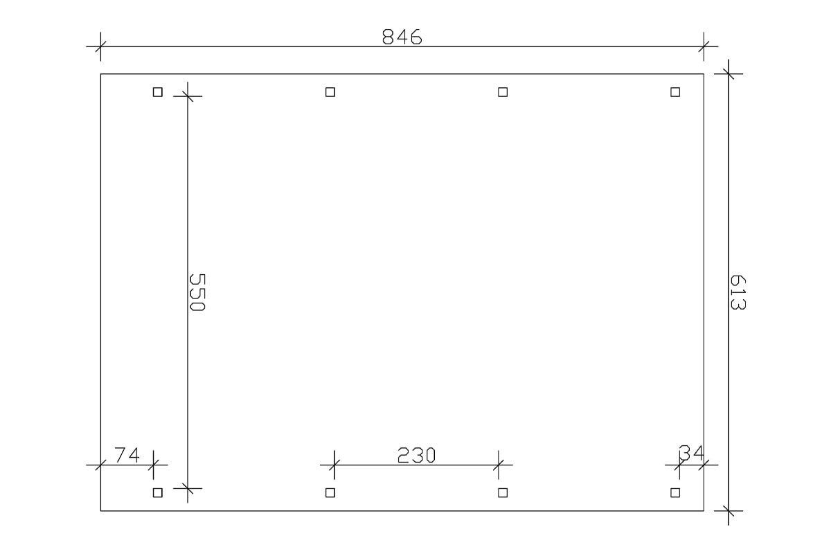 Skanholz Doppelcarport »Emsland«, Leimholz-Nordisches Fichtenholz, 550 cm, weiß