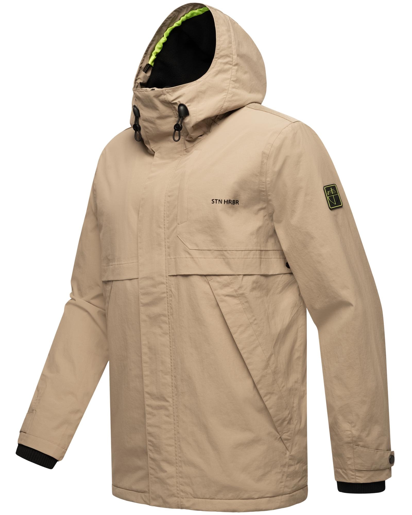 Stone Harbour Regenjacke »Zanjaar«, mit Kapuze, Herren Übergangsjacke mit Fleece-Futter
