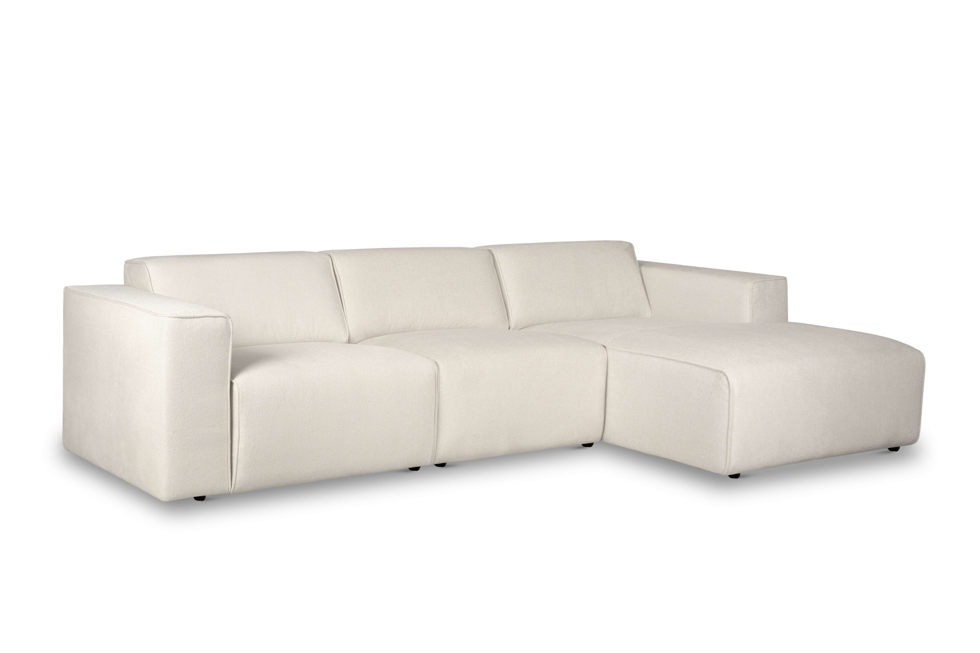 andas Ecksofa »Noord«, L-Form, mit Kedernaht, Breite 281 cm, Cord, Struktur, Webstoff