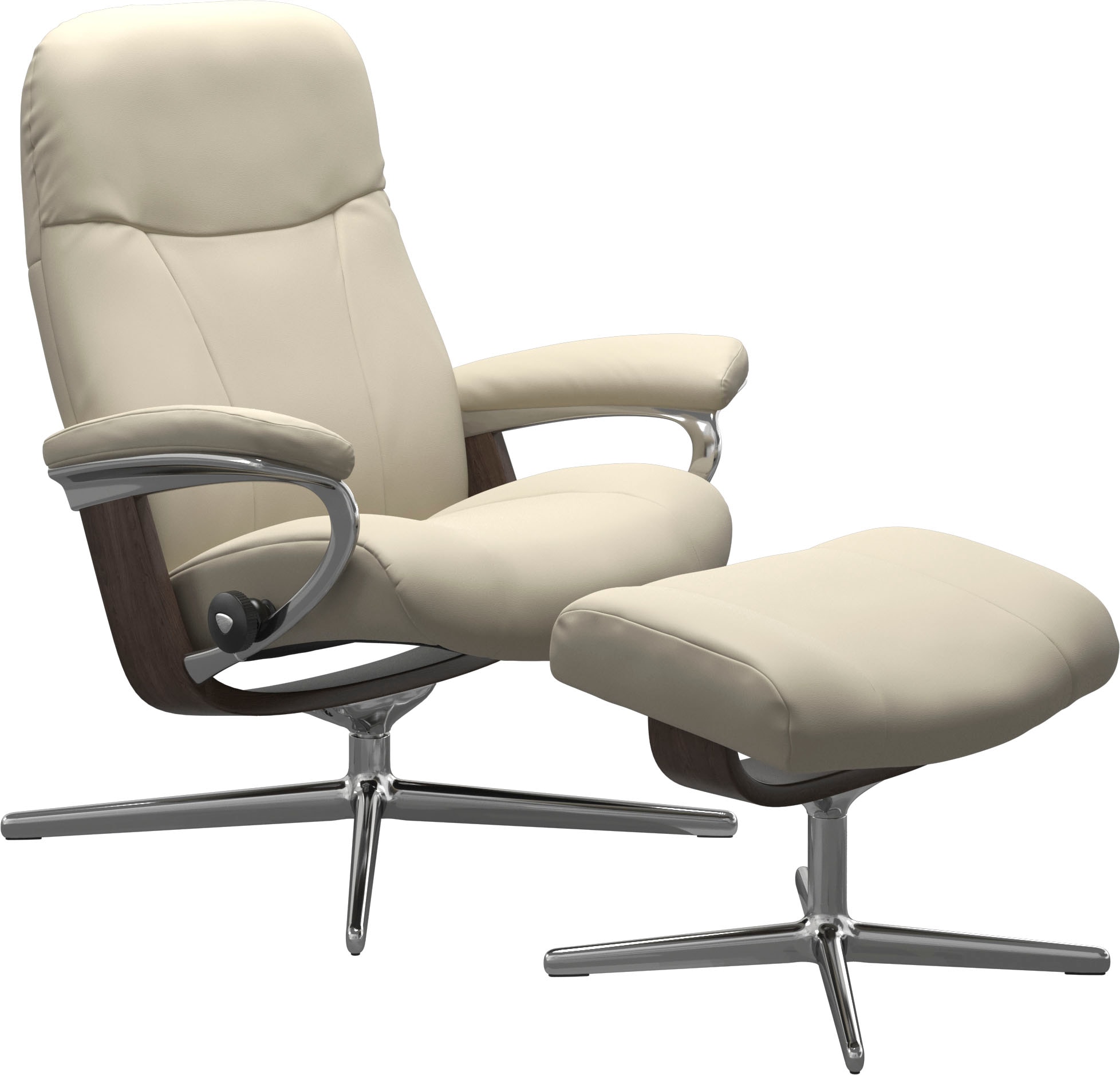 Stressless Fußhocker "Garda", mit Cross Base, Größe M & L, Holzakzent Wenge