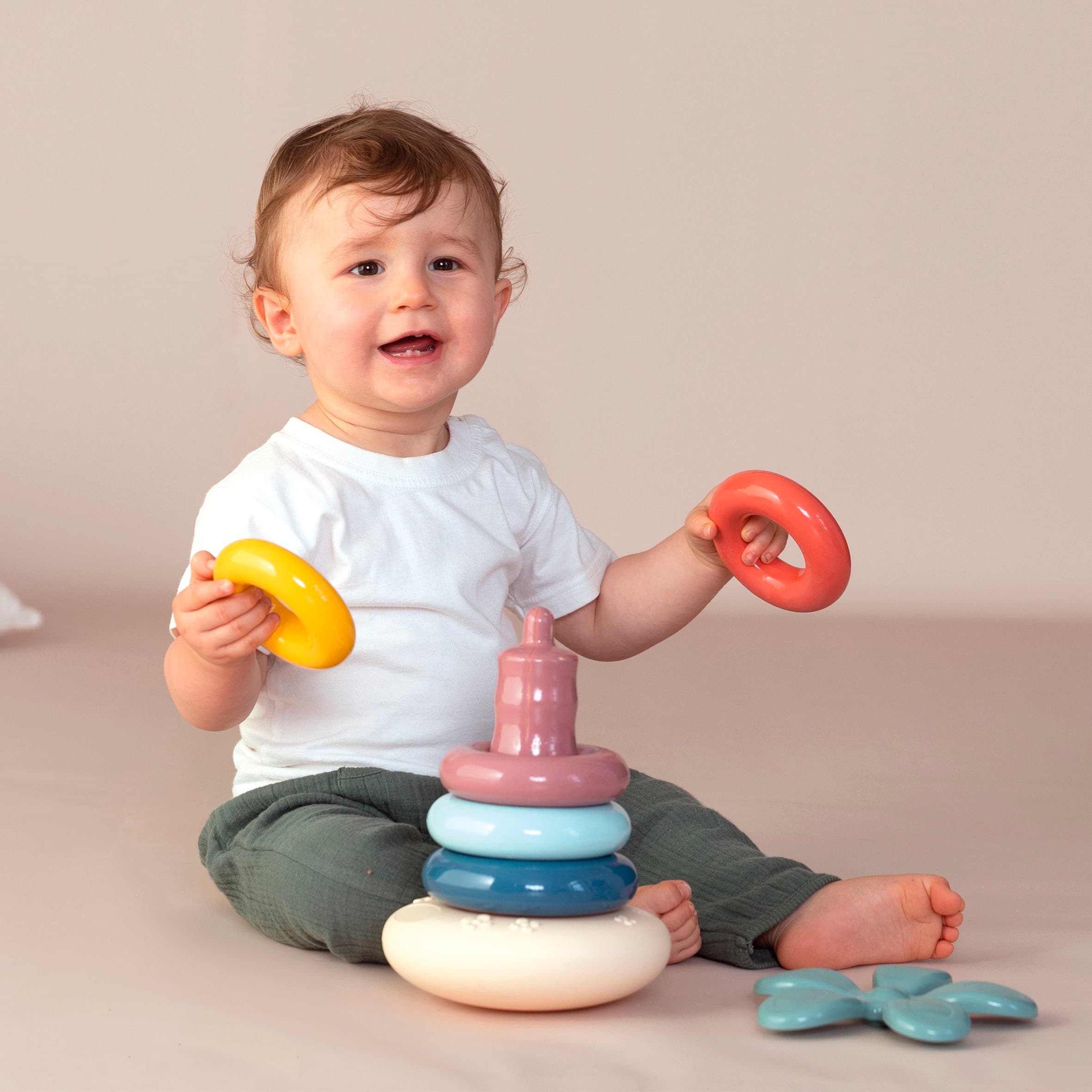 Smoby Steckspielzeug »Little Smoby Stehauf-Ringpyramide«, Made in Europe