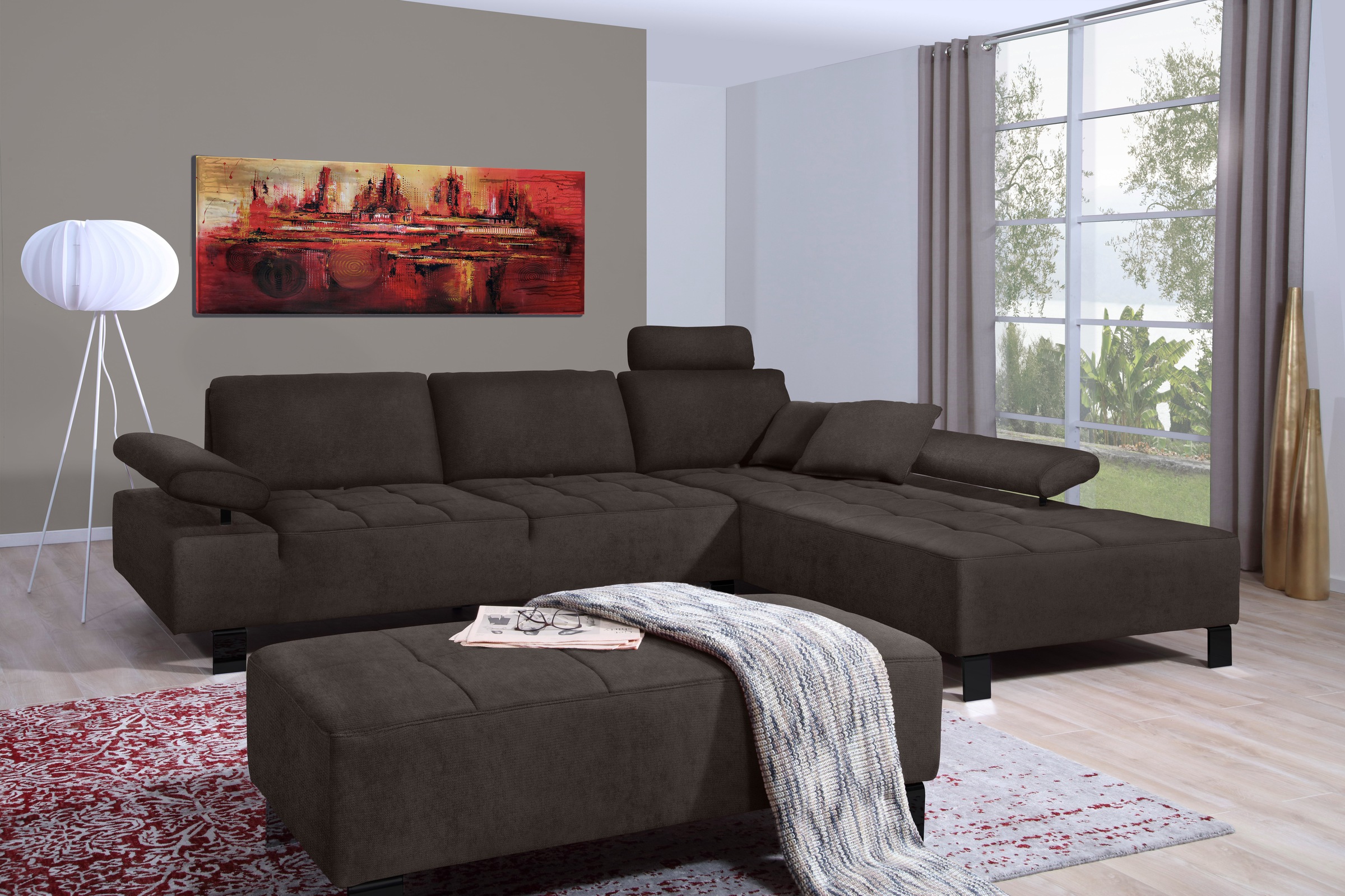 alina Ecksofa "Royce" inklusive Sitztiefenverstellung, 270 cm breit günstig online kaufen