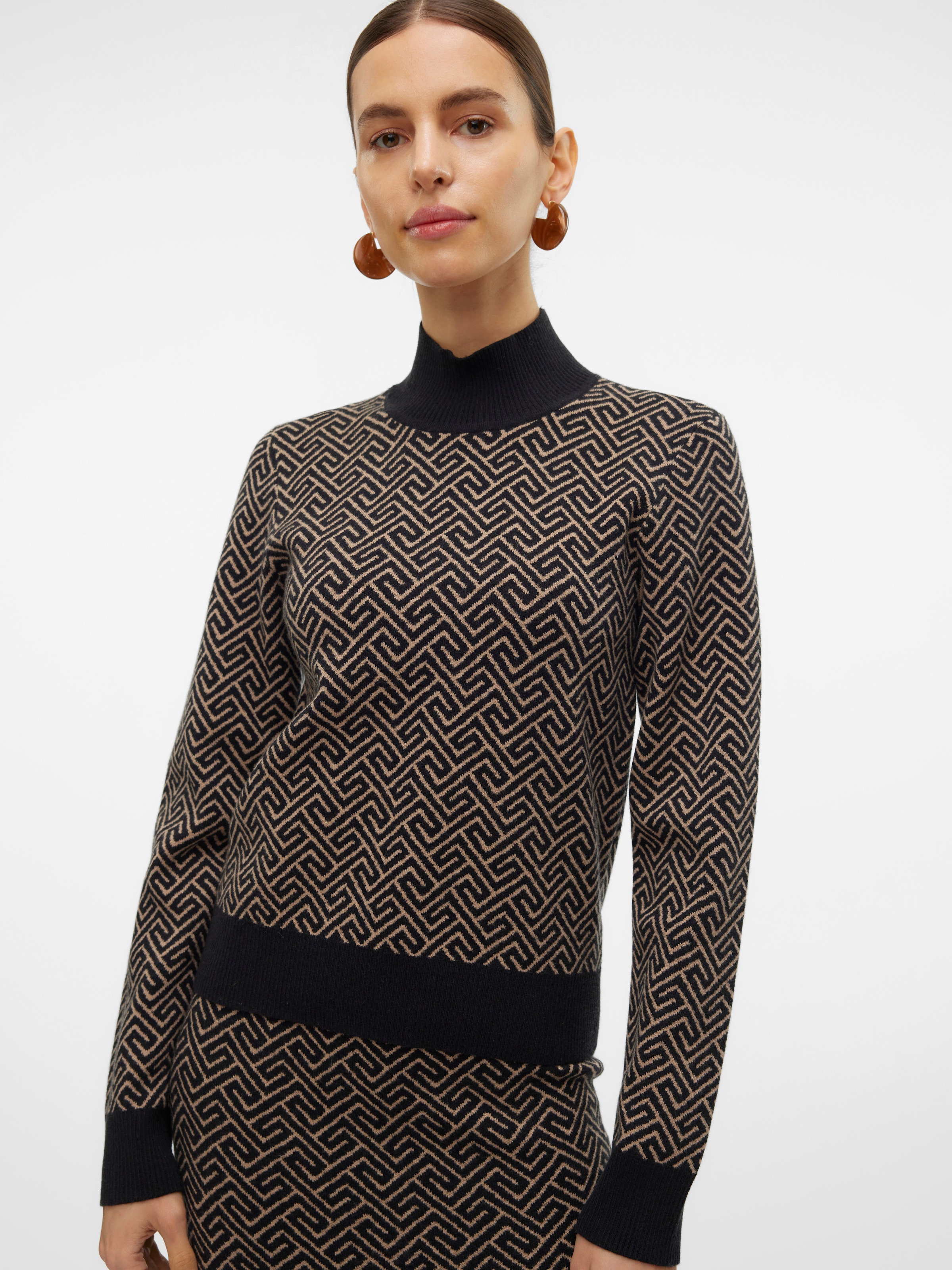 Vero Moda Strickpullover "VMARIA ART LS HIGH-NECK PULLOVER GA" günstig online kaufen