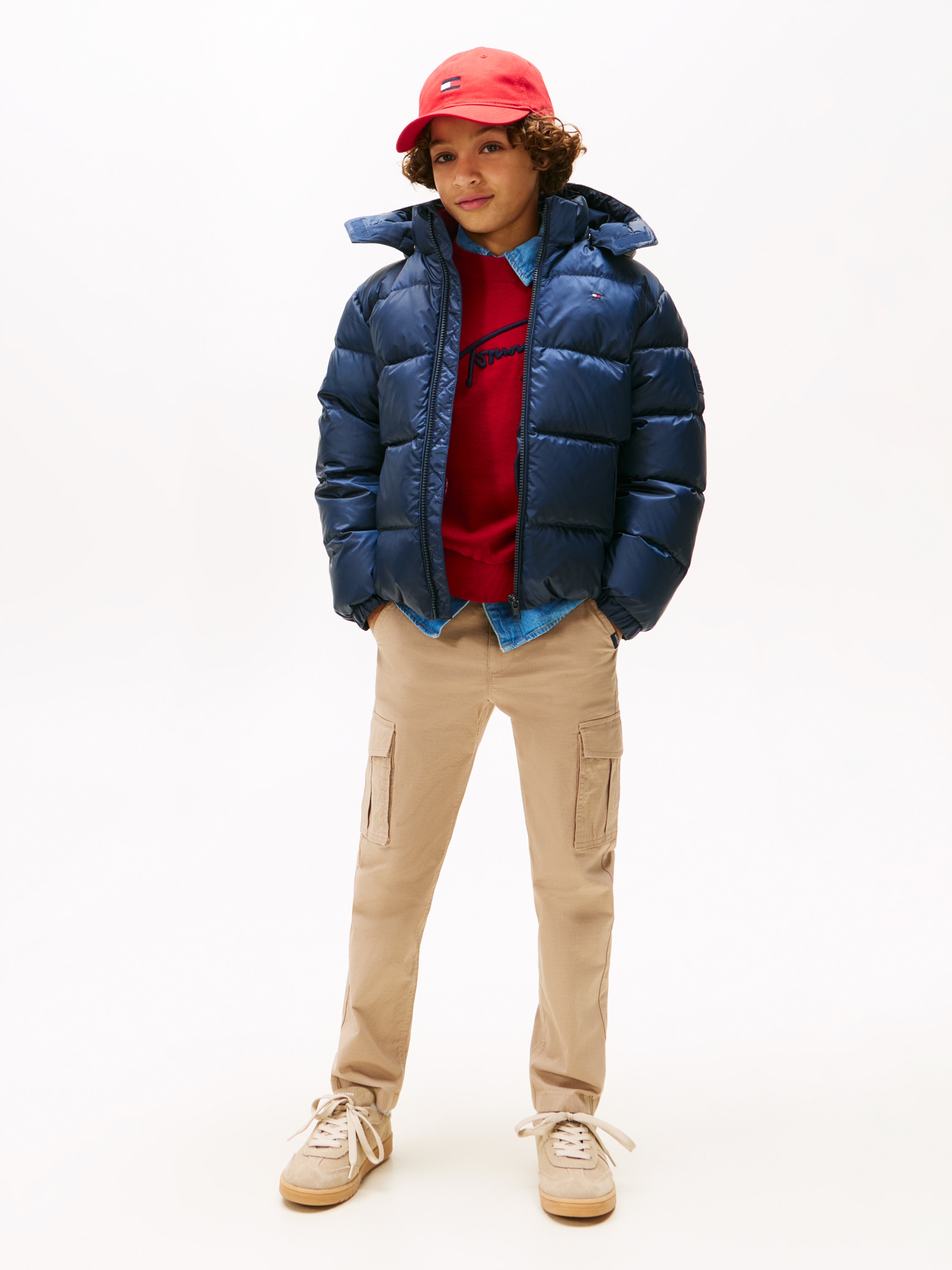 Tommy Hilfiger Steppjacke »ESSENTIAL DOWN JACKET«, mit Kapuze, Kinder bis 16 Jahre